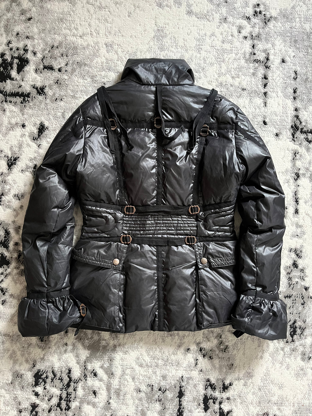 1990年代 ロベルト カヴァリ パラシュート ハーネス パファー ジャケット (M)