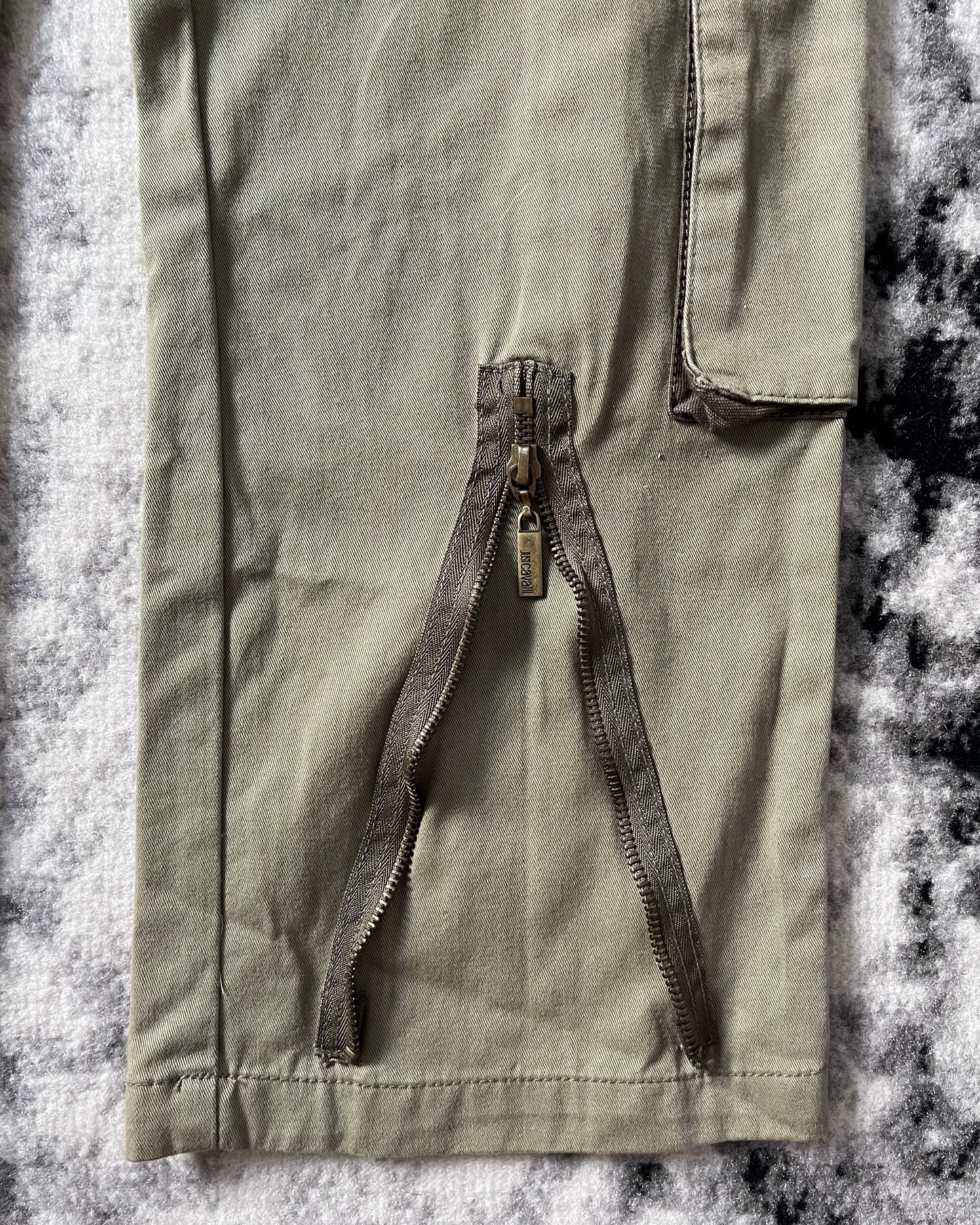 SS2005 Cavalli Olive Military Cargo Pants (S/M)