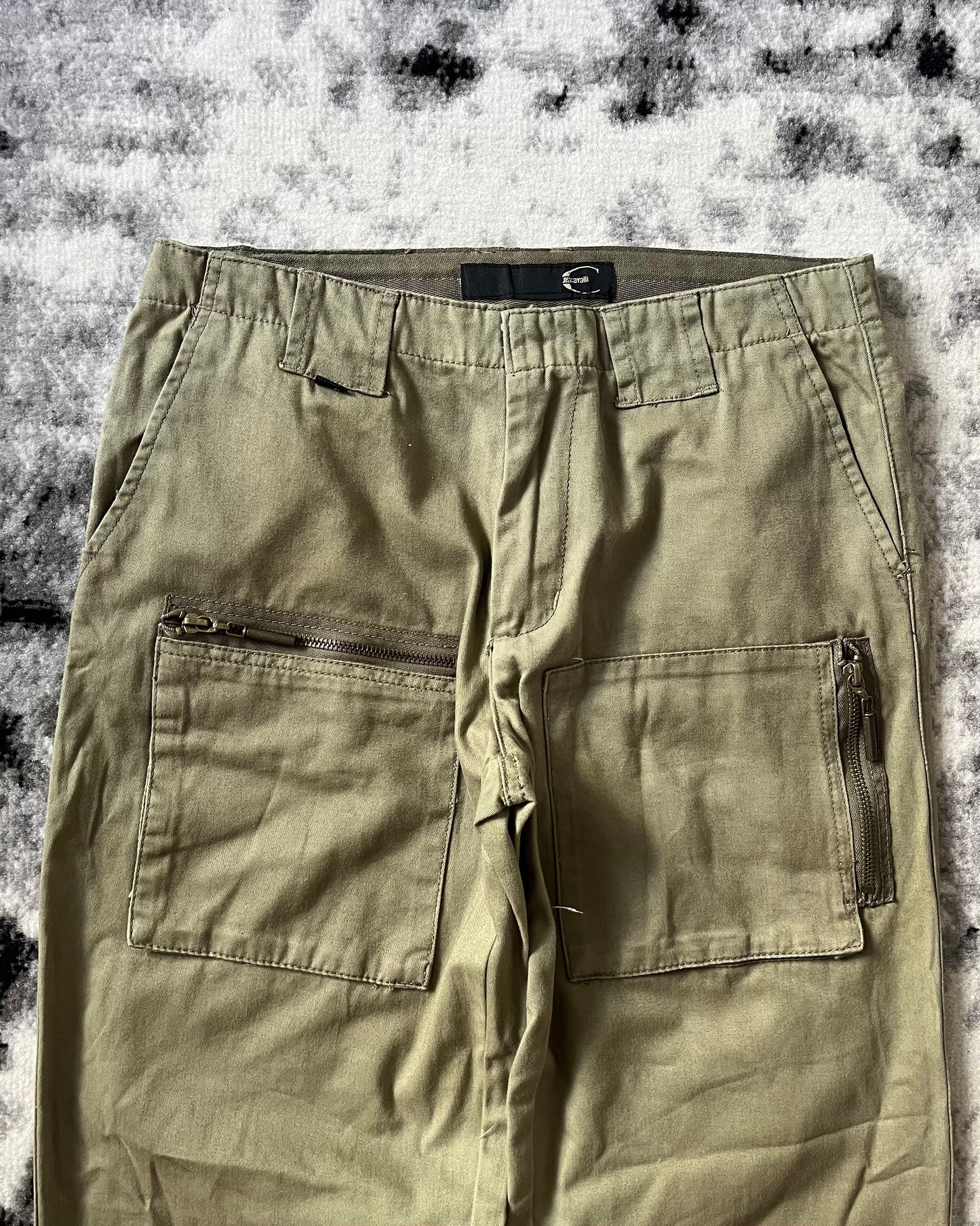 SS2005 Cavalli Olive Military Cargo Pants (S/M)