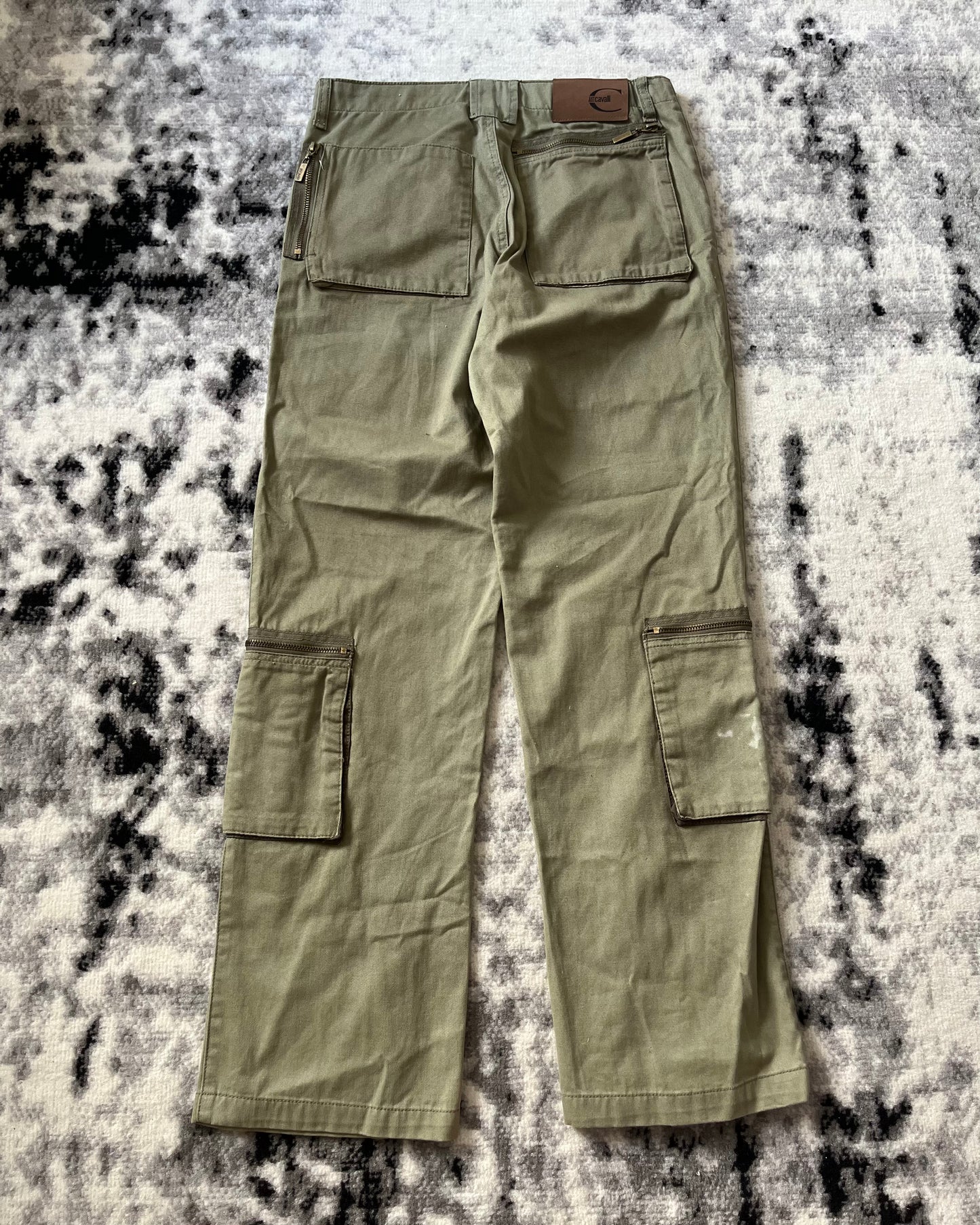 SS2005 Cavalli Olive Military Cargo Pants (S/M)