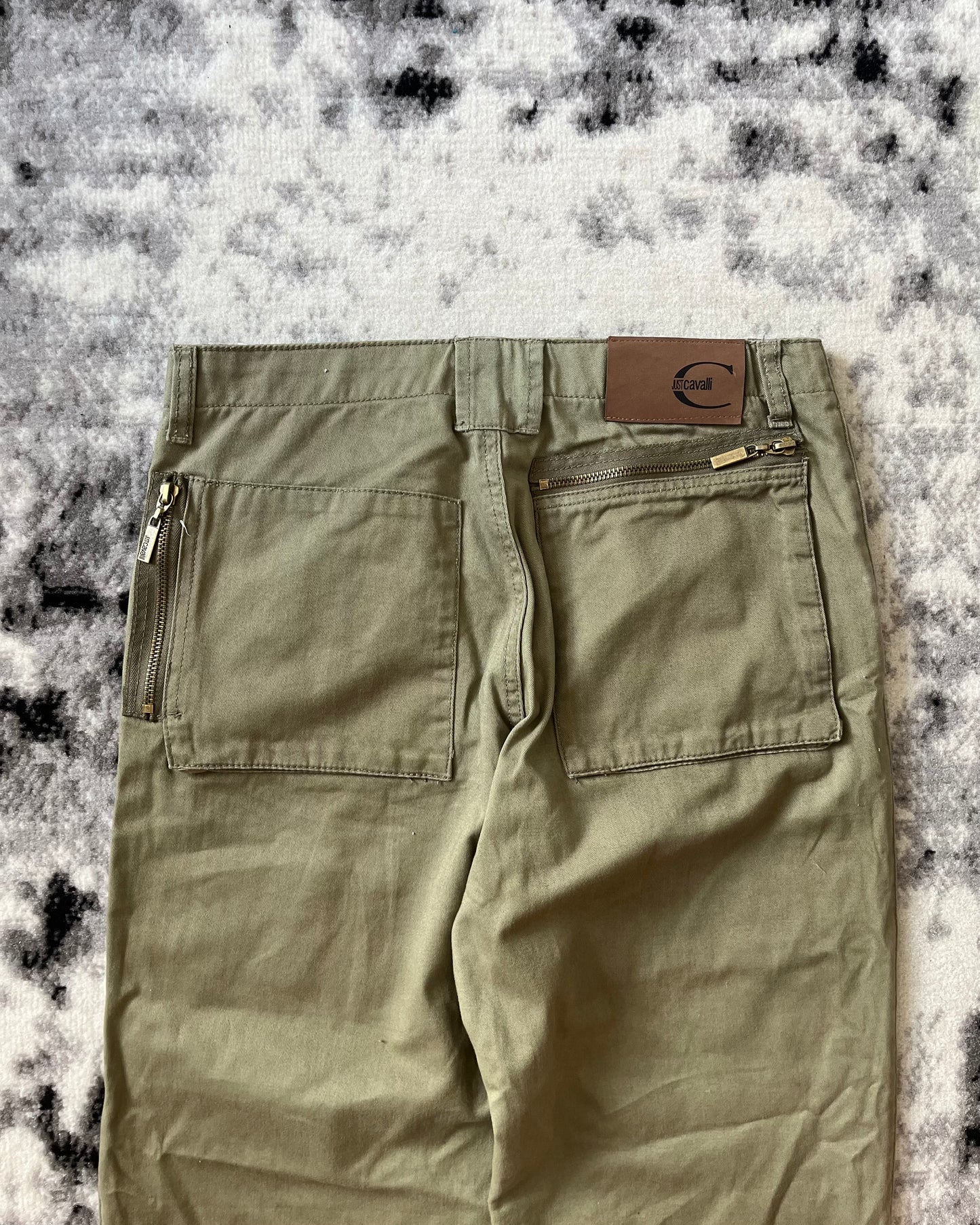 SS2005 Cavalli Olive Military Cargo Pants (S/M)