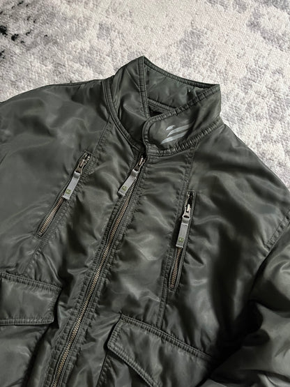 00s Armani Utility Zippers Olive Bomber (S/M)