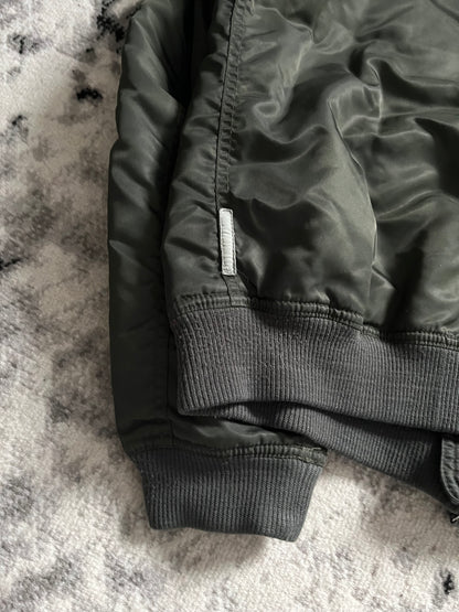 00s Armani Utility Zippers Olive Bomber (S/M)