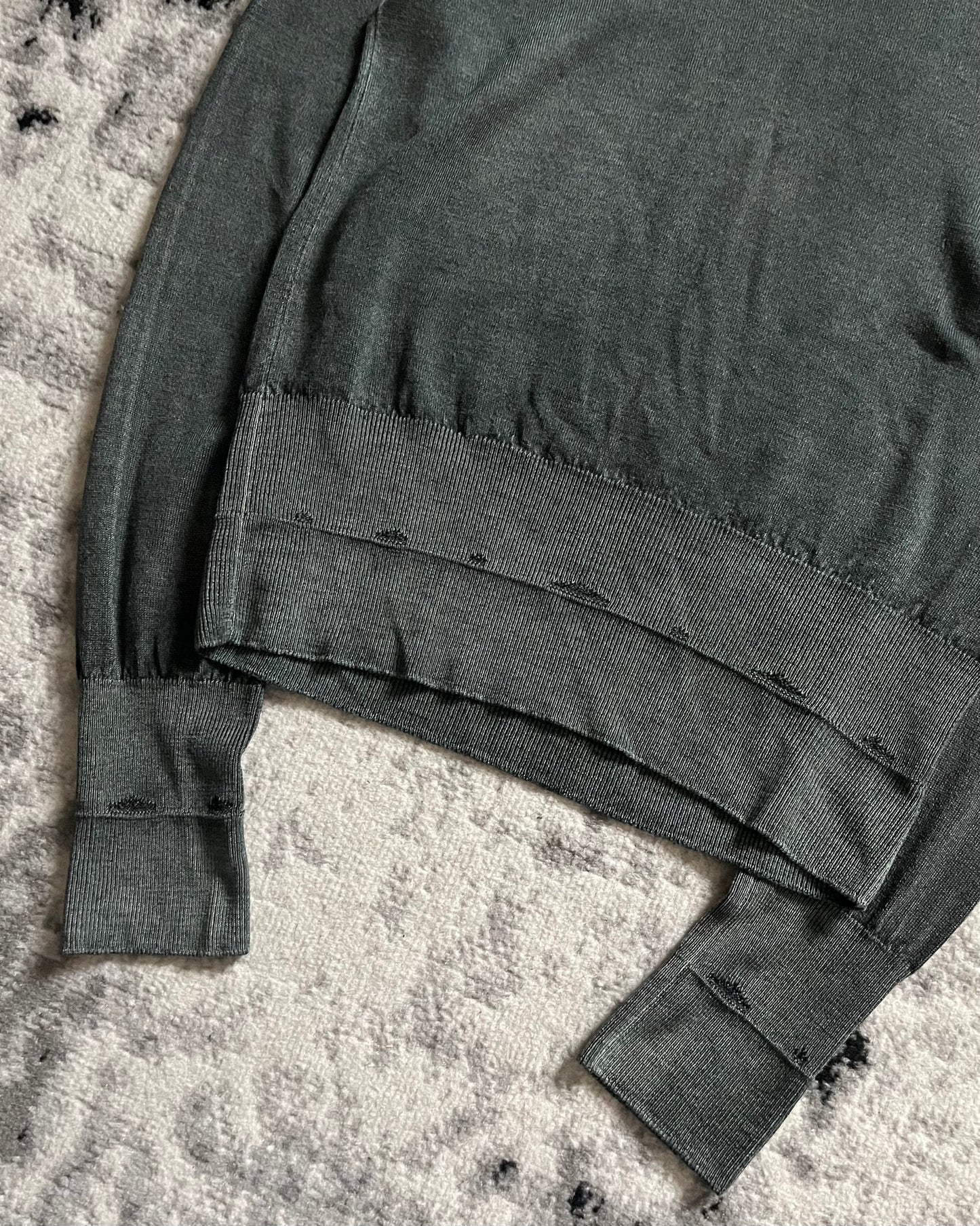 90s Maison Martin Margiela Archive Distressed Wool Turtleneck (S)