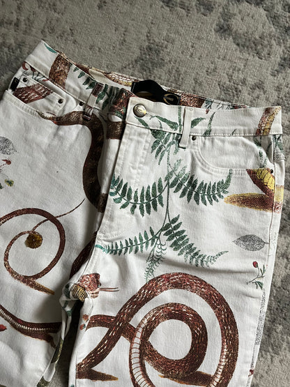 00s Cavalli White Natural Mystery Pants (XS)