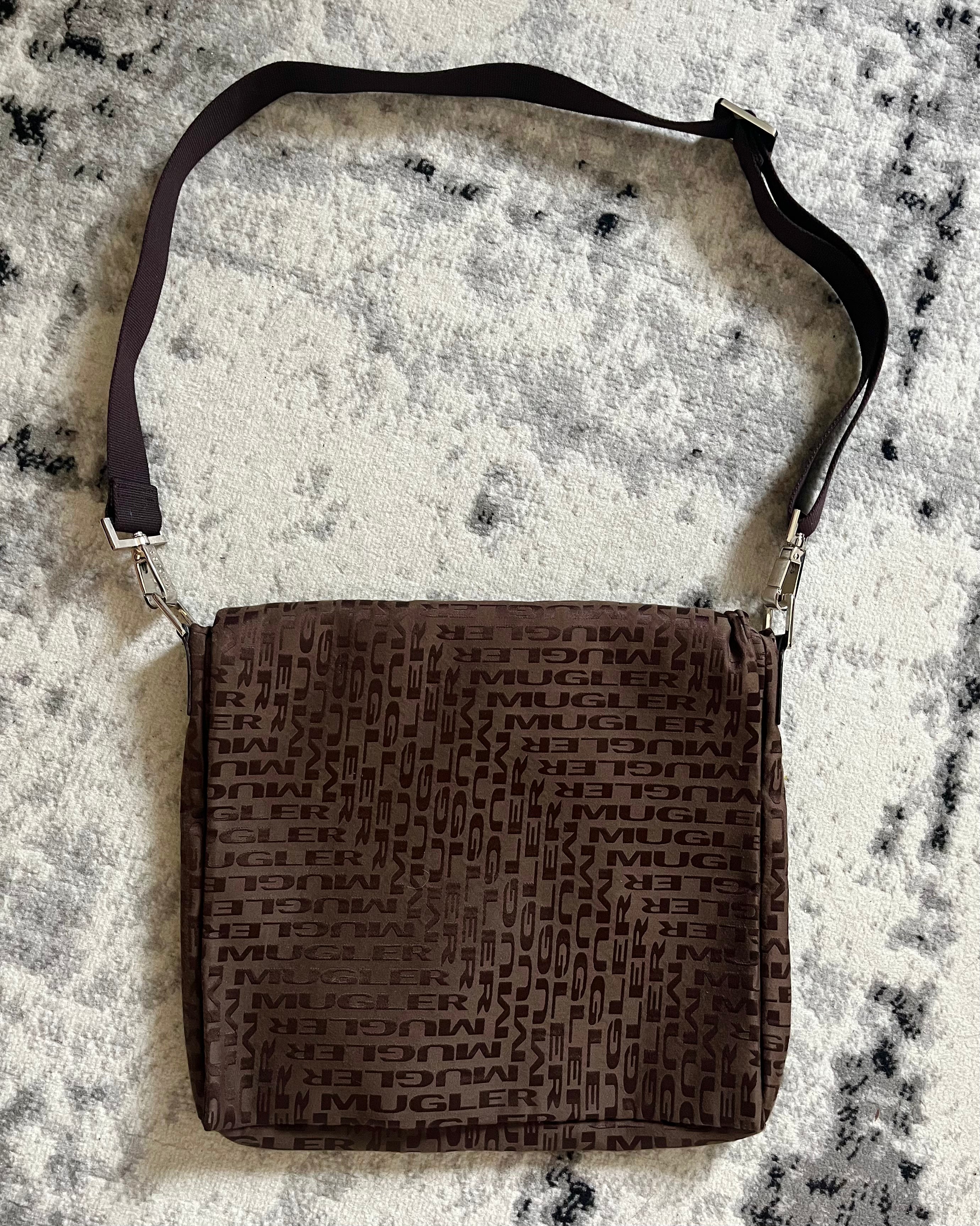 ティエリー・ミュグレー ブラウン メッセンジャー バッグ