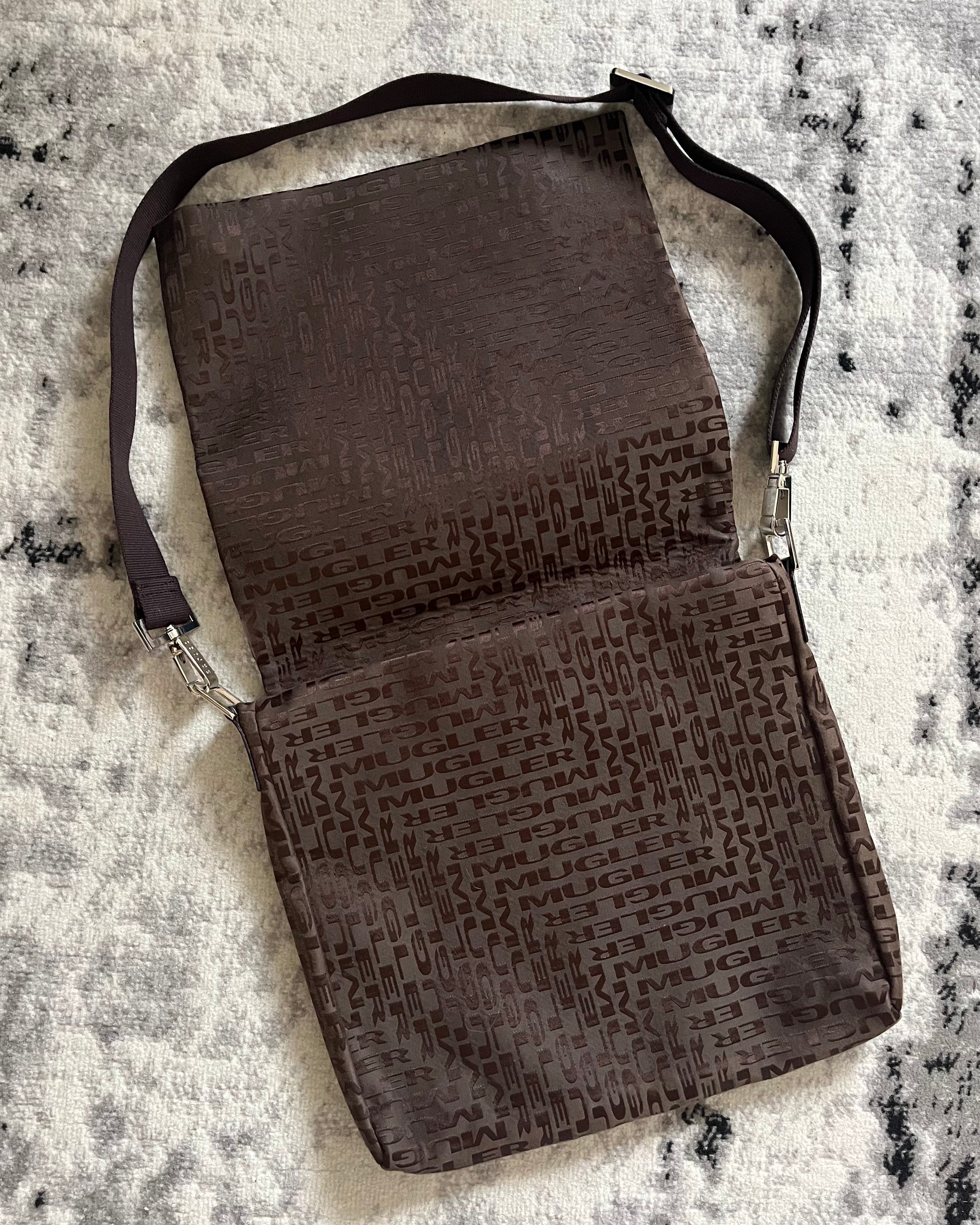 ティエリー・ミュグレー ブラウン メッセンジャー バッグ
