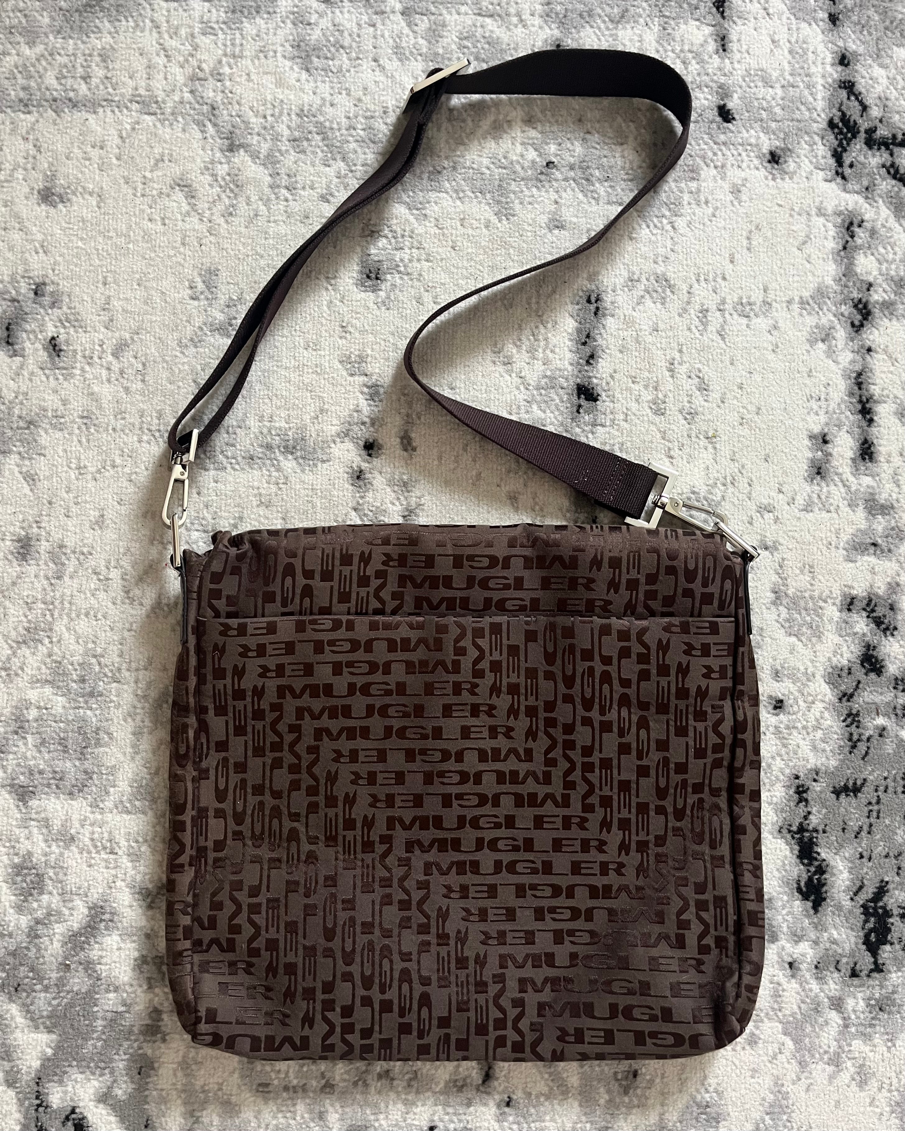 ティエリー・ミュグレー ブラウン メッセンジャー バッグ