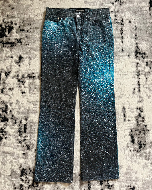 Roberto Cavalli Galaxy Expansion Blue Pants (M)