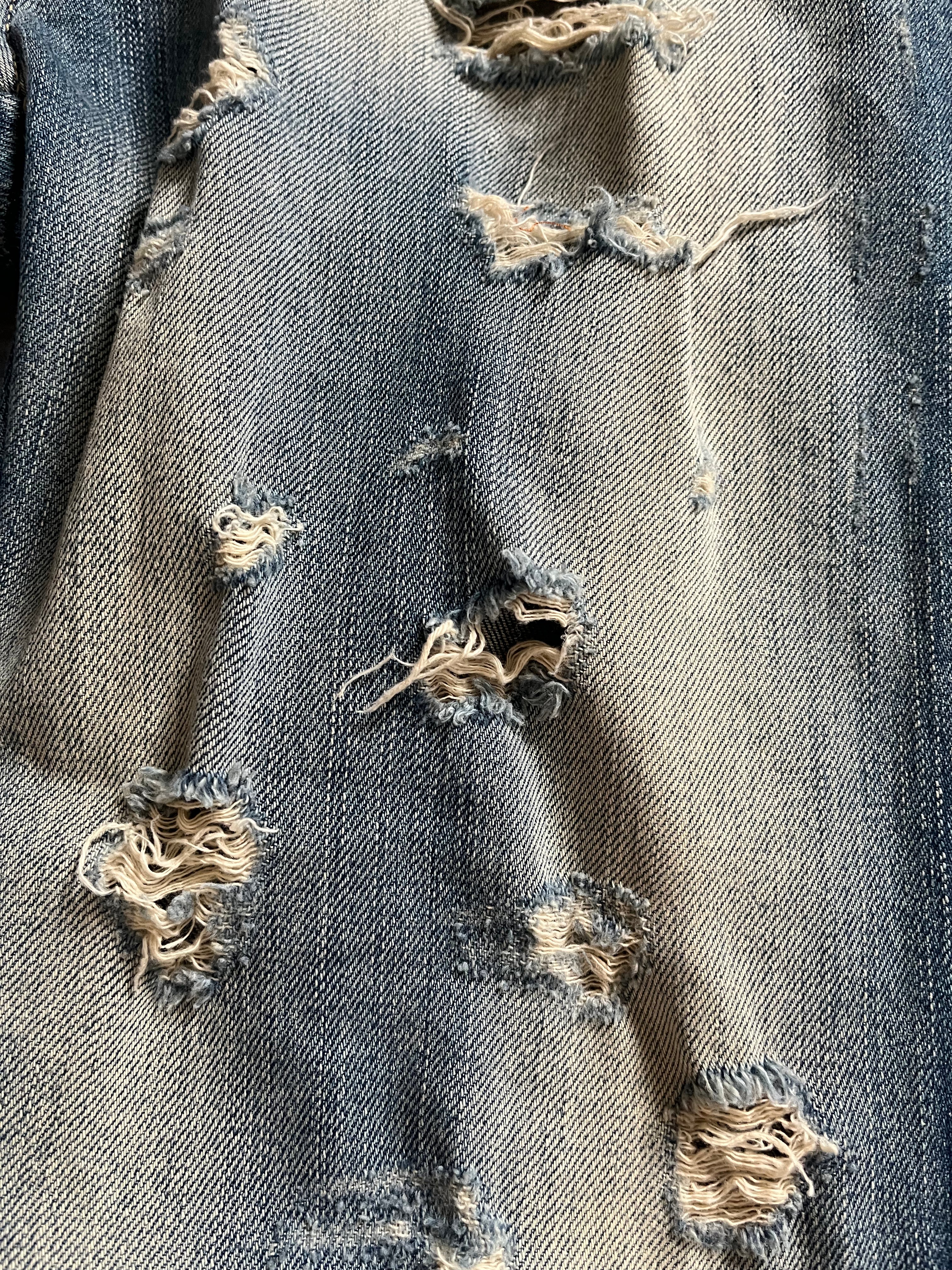 AW2005 Cavalli Blue Distressed Jeans