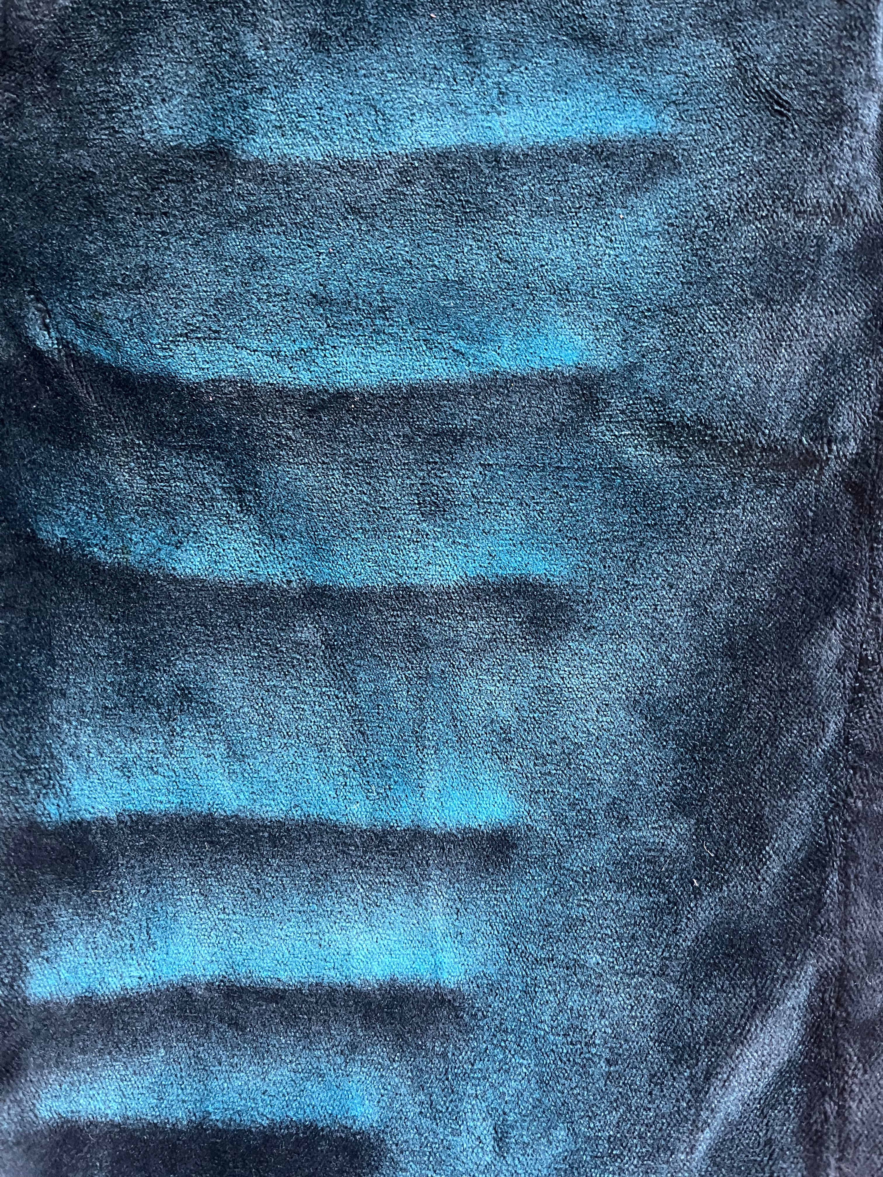 00s Cavalli ブルーサファイア スプレンダー ベルベット パンツ (XS)