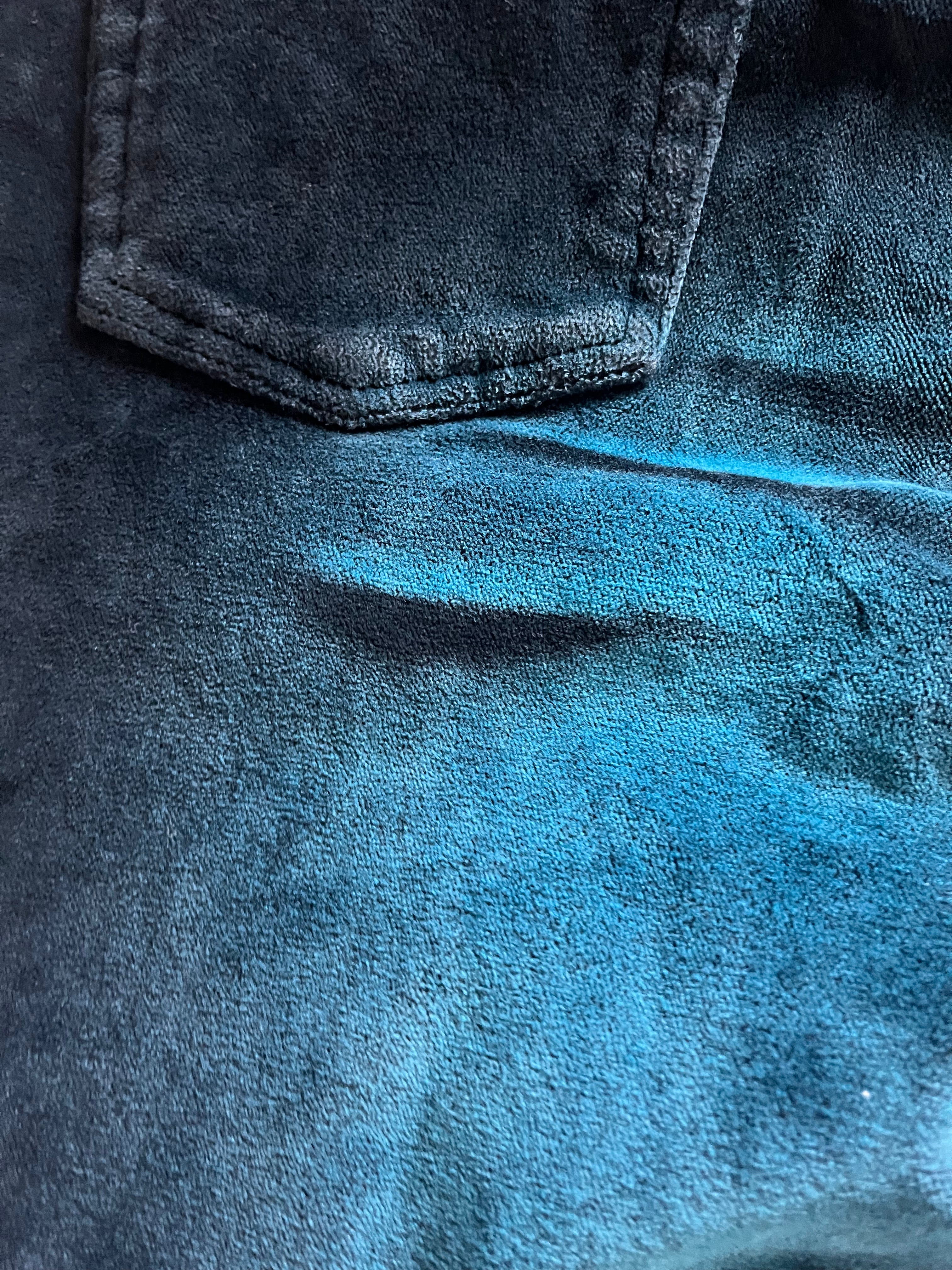 00s Cavalli ブルーサファイア スプレンダー ベルベット パンツ (XS)