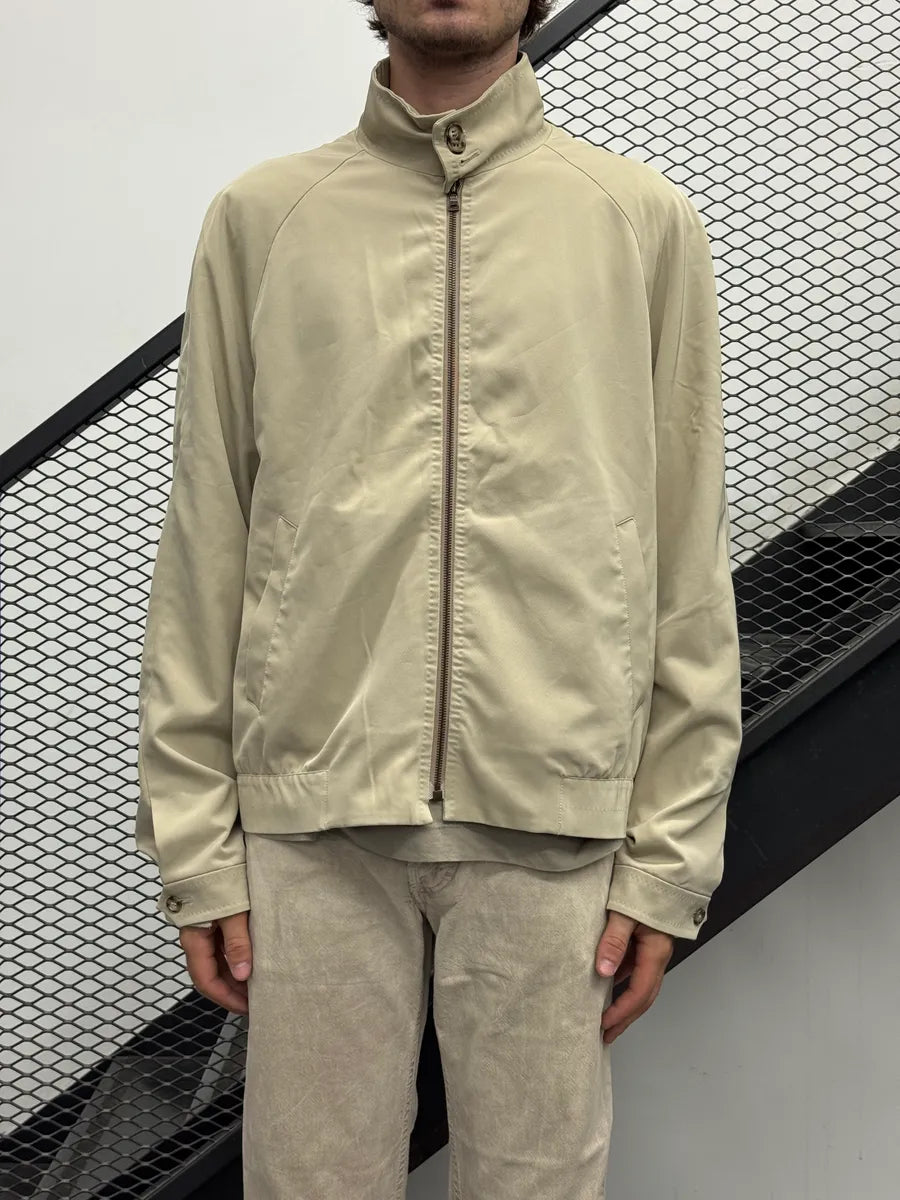 2000s Prada Beige Harrington Buttoned Collar Light Jacket AwJAQwGN 1