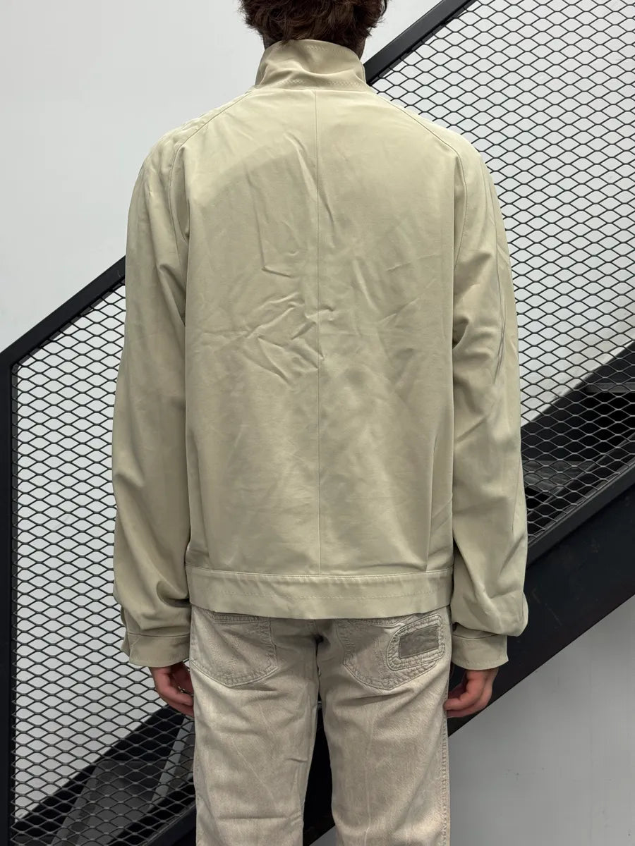 2000s Prada Beige Harrington Buttoned Collar Light Jacket AwJAQwGN 2
