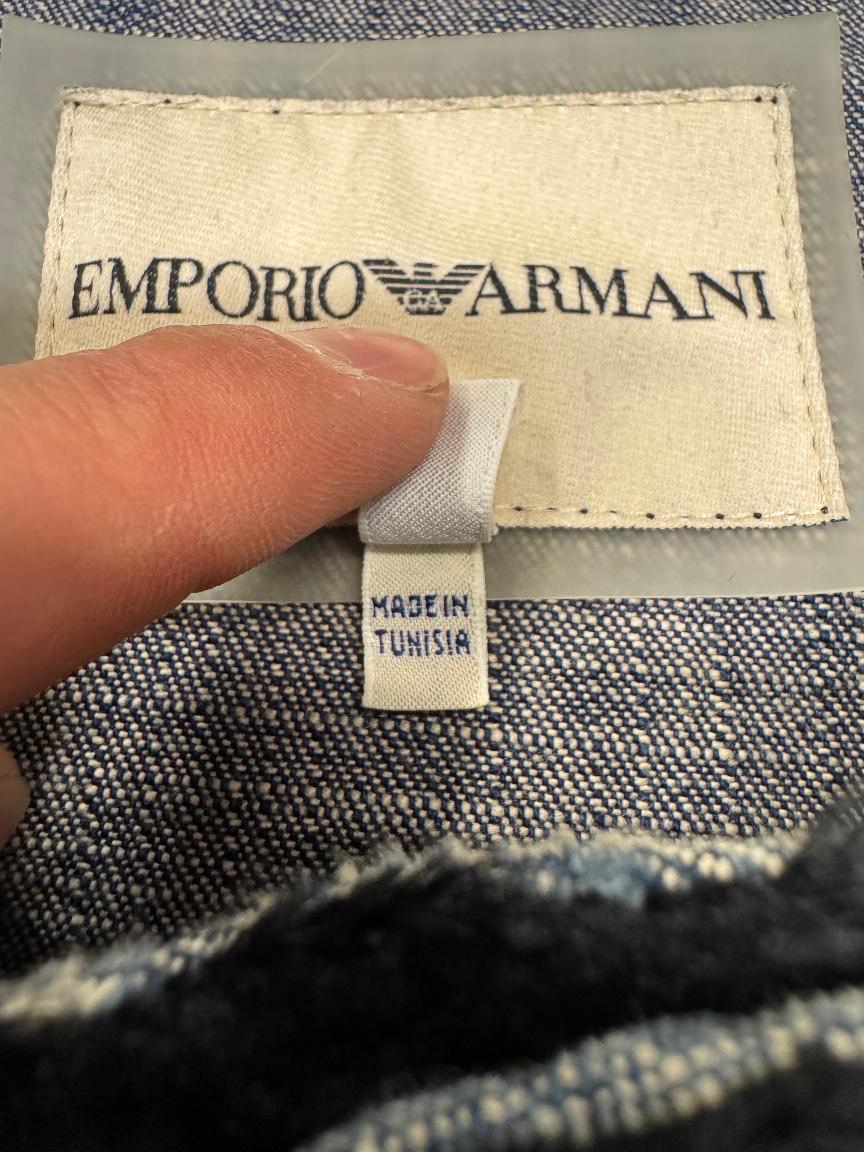 AW2005 Emporio Armani Black Faux Pony Hair Denim Jacket – Dolce