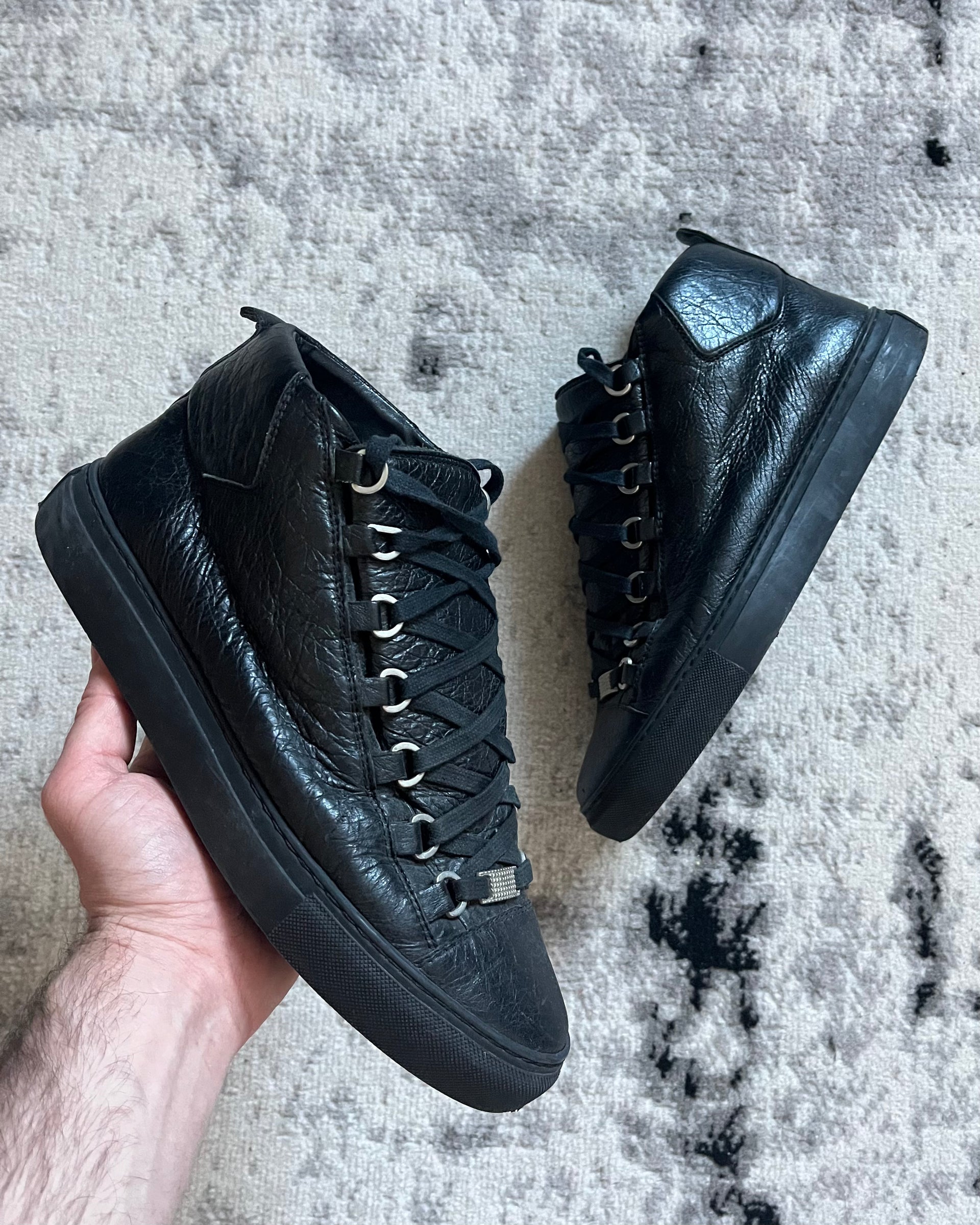 Balenciaga Arena High Black Leather (40,5eu/us7.5) – Dolce Vita Hub