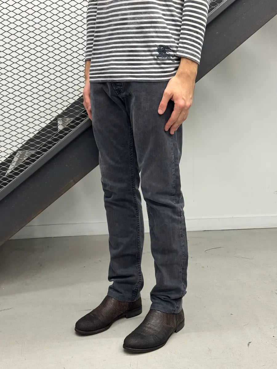 Prada Grey Straight-Leg Washed Denim Jeans gHVBvxmJ 3