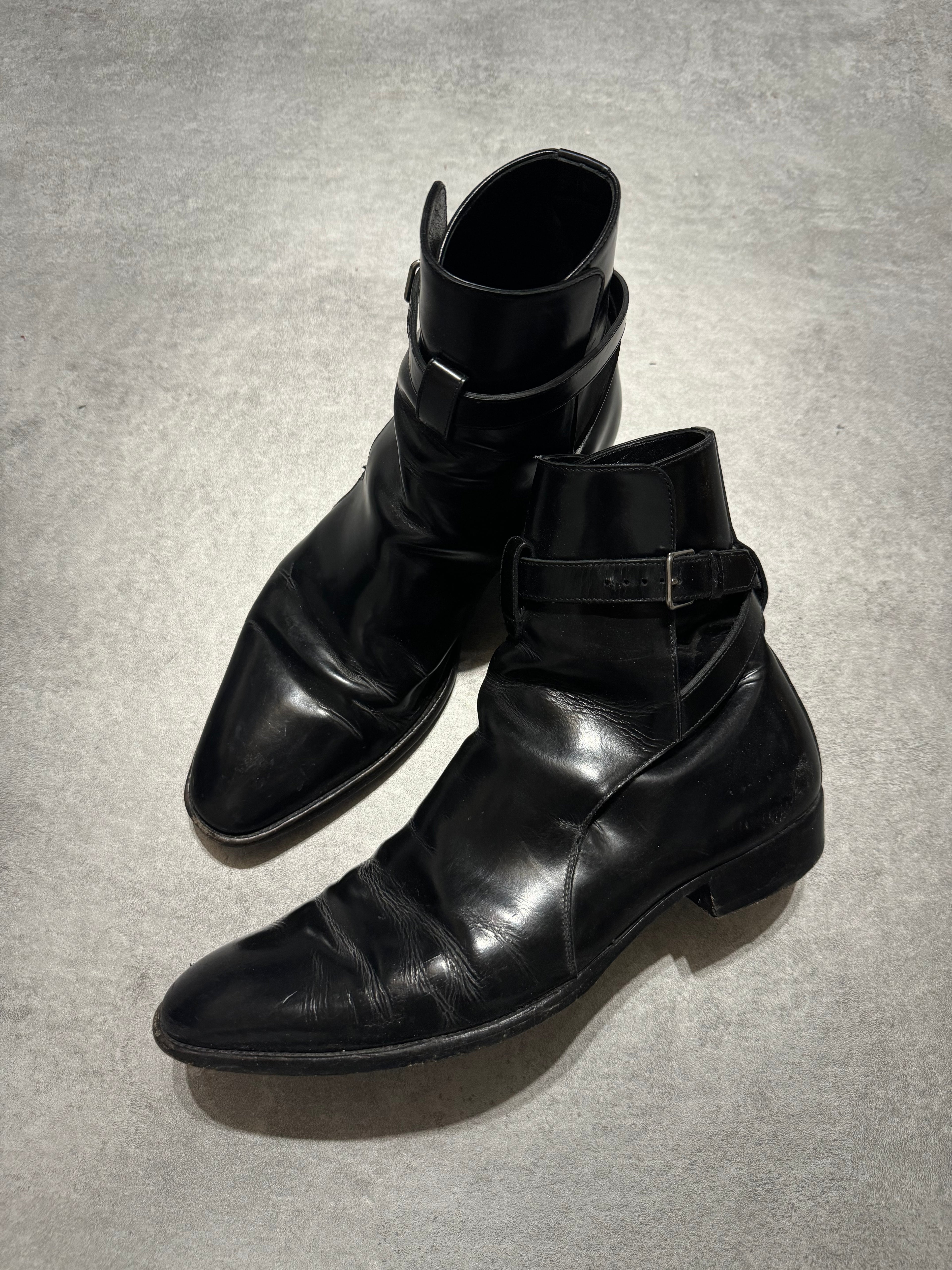 AW2013 Saint Laurent Black Leather Boots