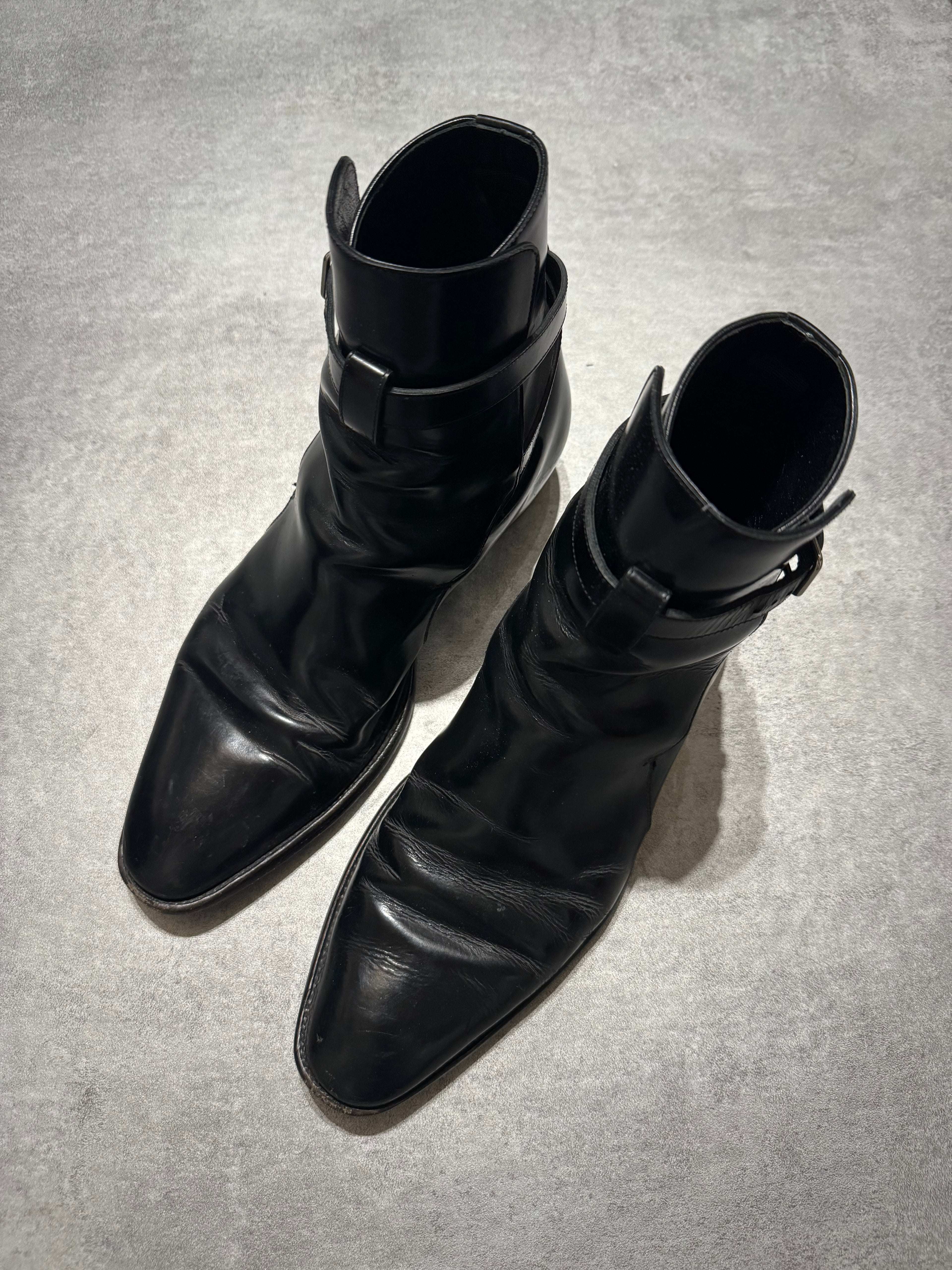 AW2013 Saint Laurent Black Leather Boots