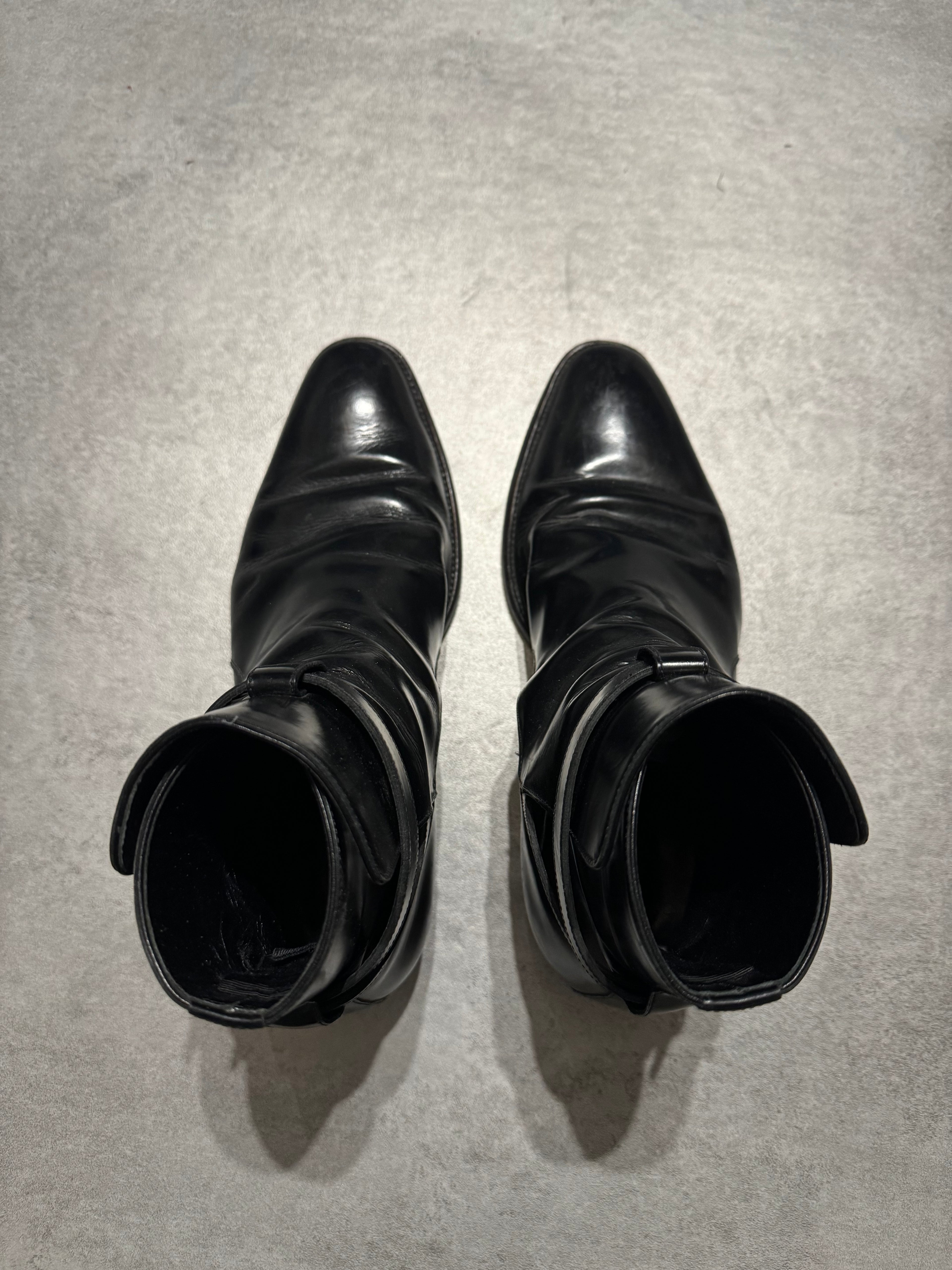 AW2013 Saint Laurent Black Leather Boots
