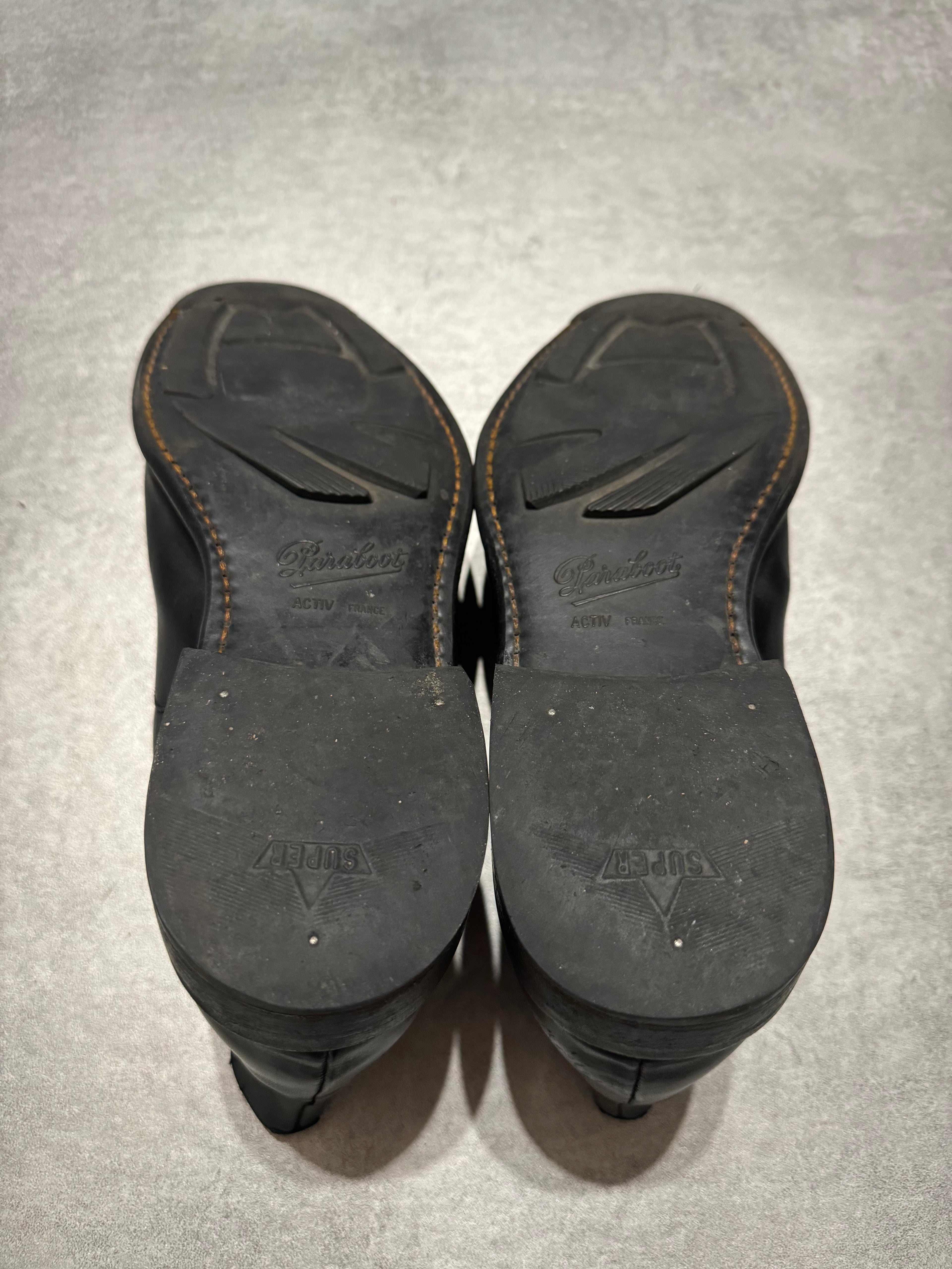 Paraboot Black Minimalist Leather Boots