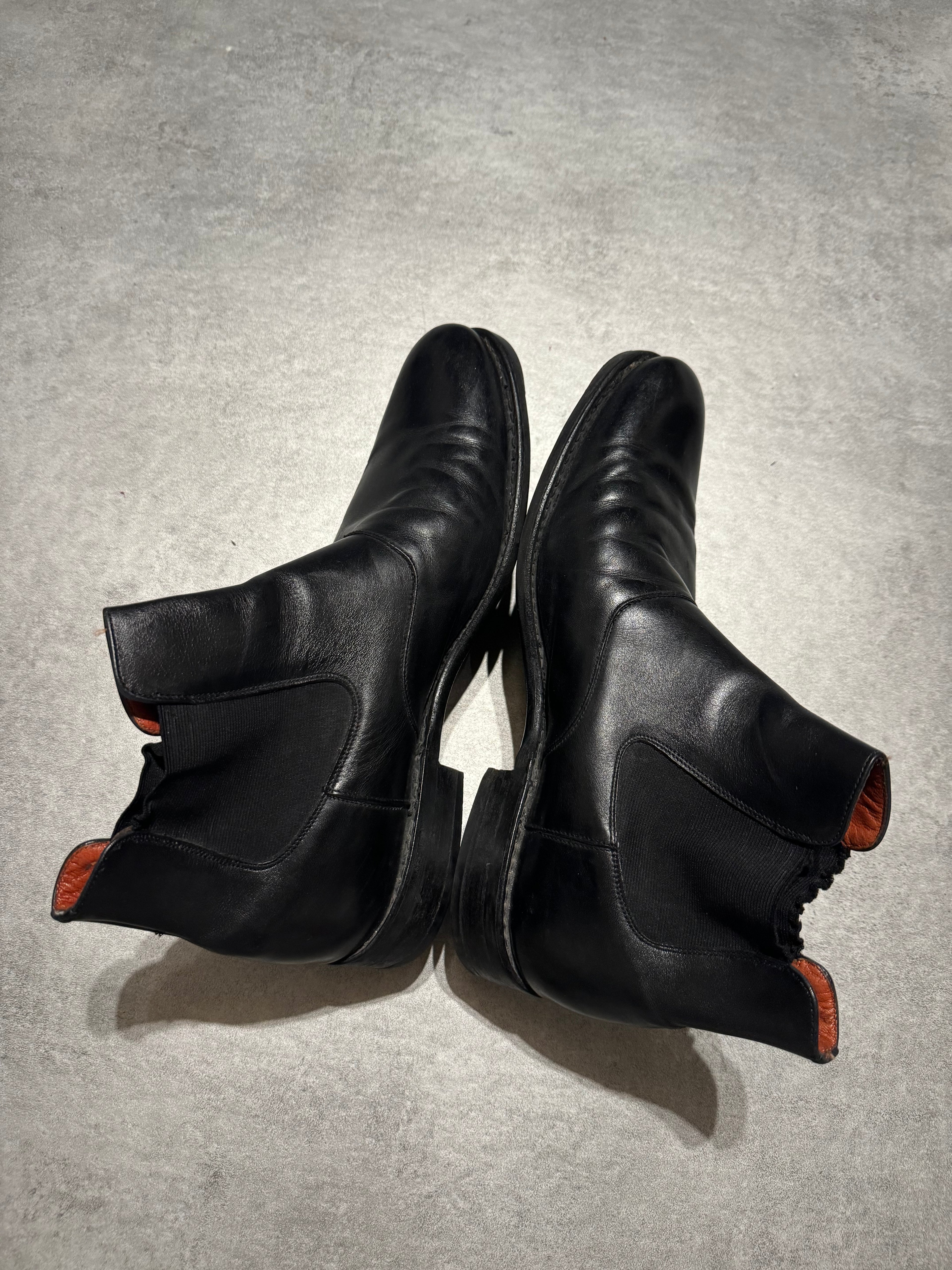 Paraboot Black Minimalist Leather Boots