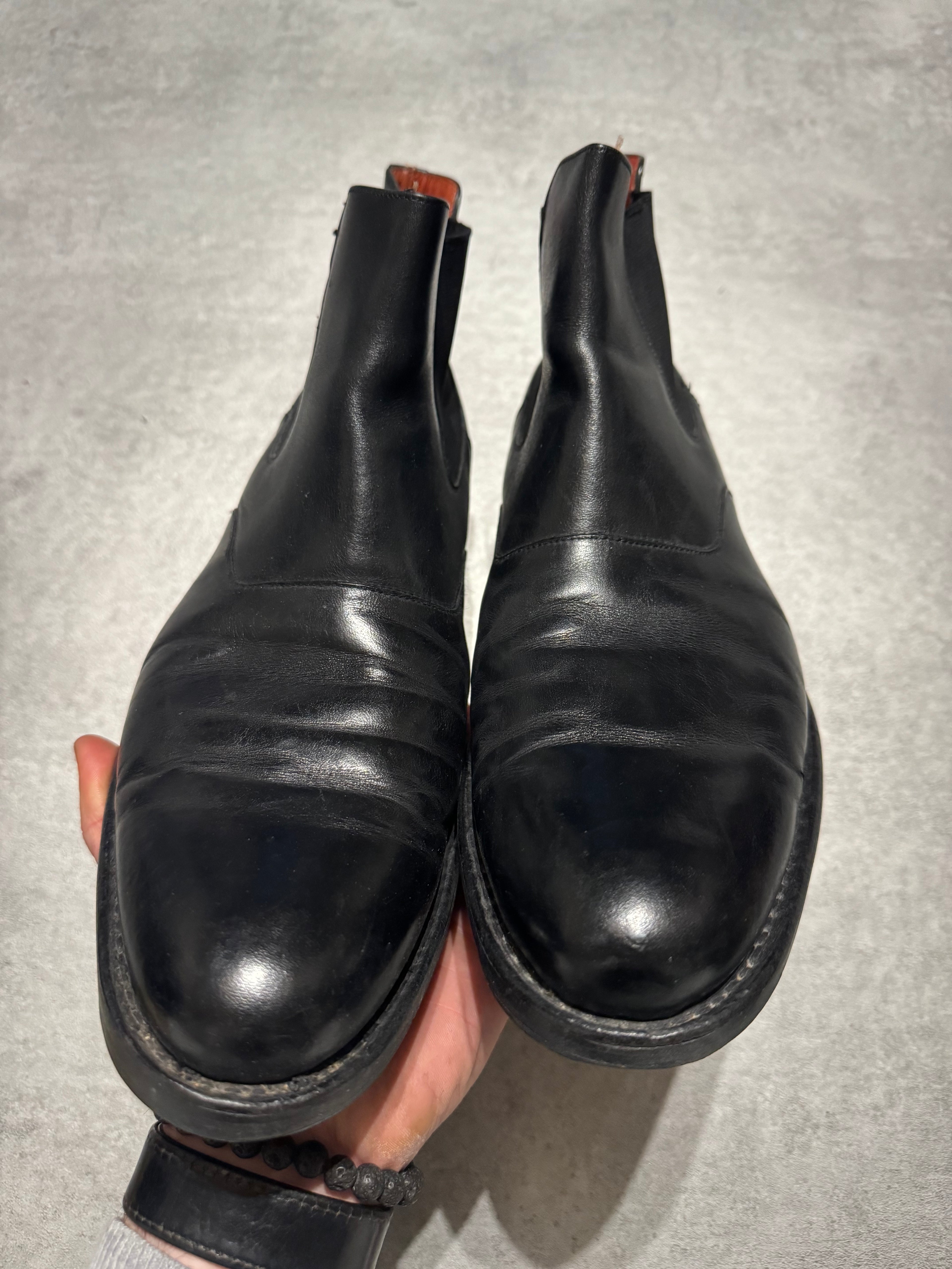 Paraboot Black Minimalist Leather Boots