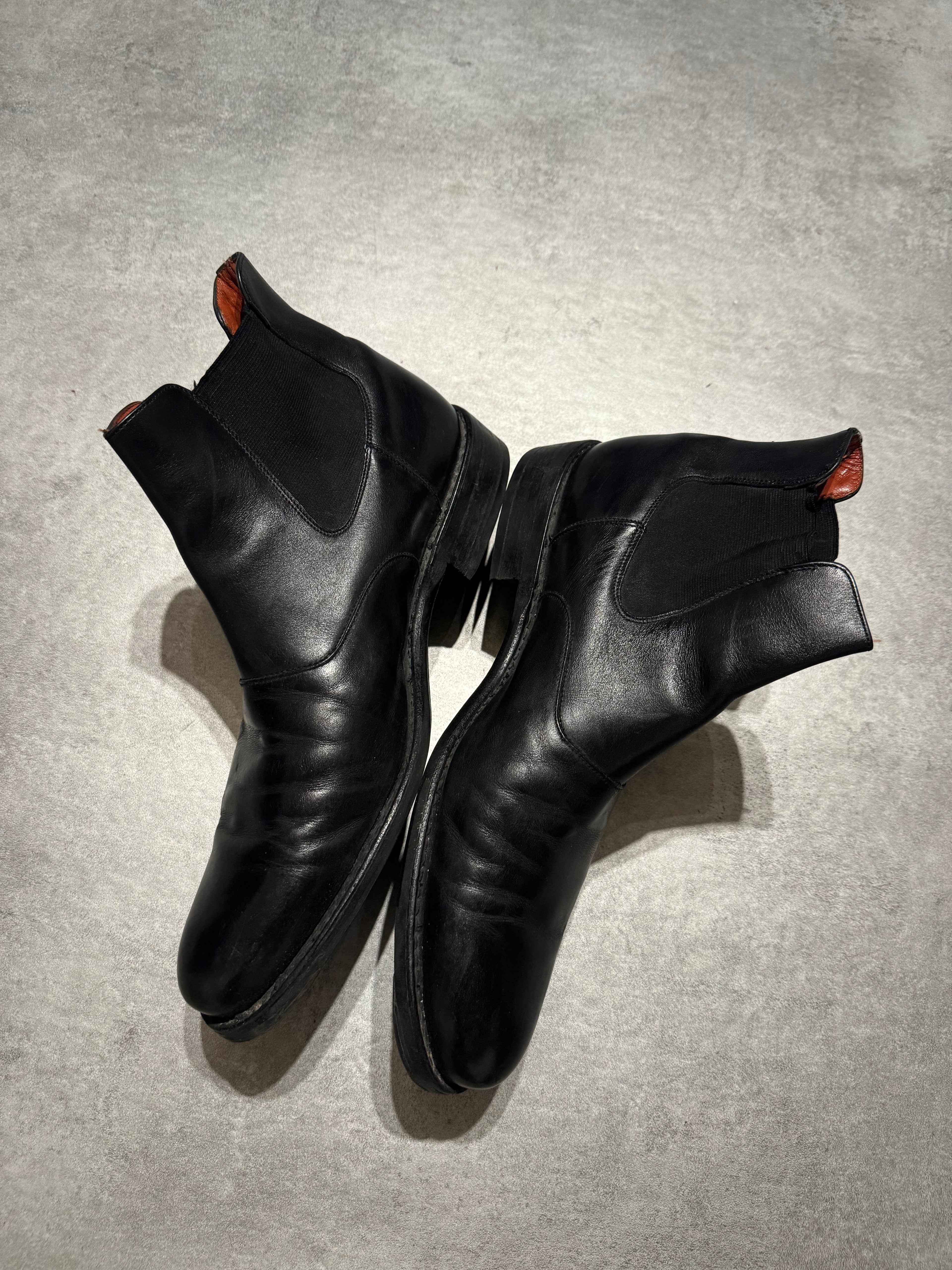 Paraboot Black Minimalist Leather Boots