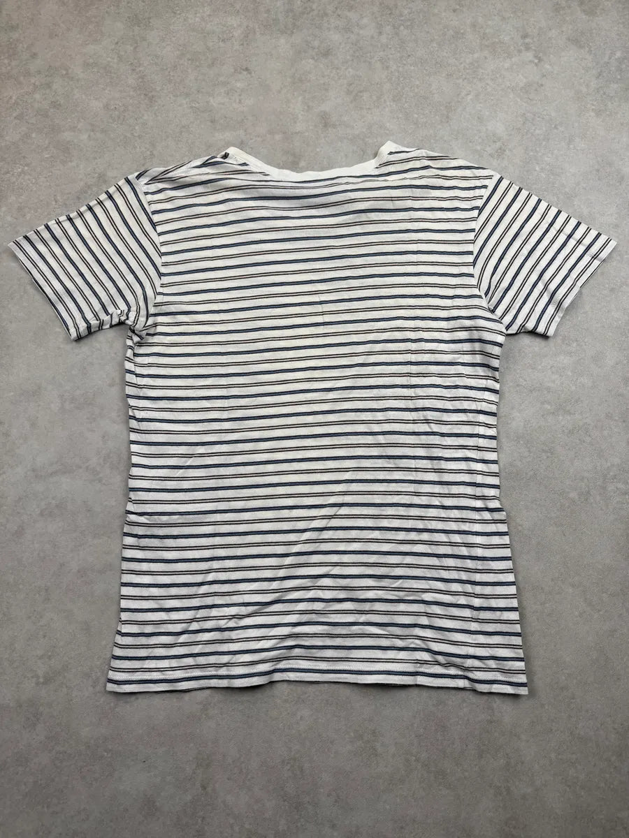 Marc by Marc Jacobs Off-White Cotton Striped T-Shirt hRBHrohh 4