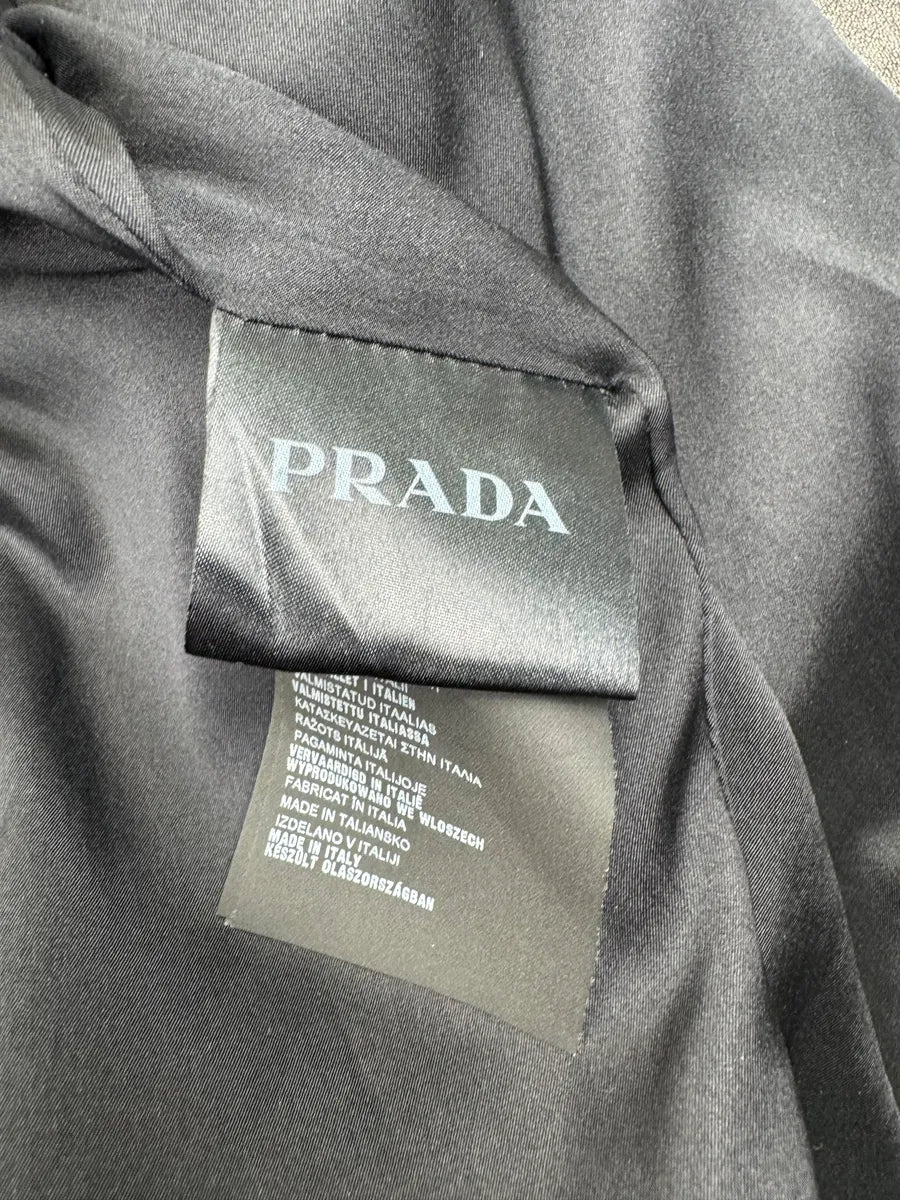 AW2014 Prada Black Quilted Biker Leather Jacket bbotgXbS 17