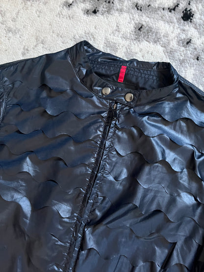 AW2015 Emporio Armani Navy Relief Waterproof Trench (S/M)