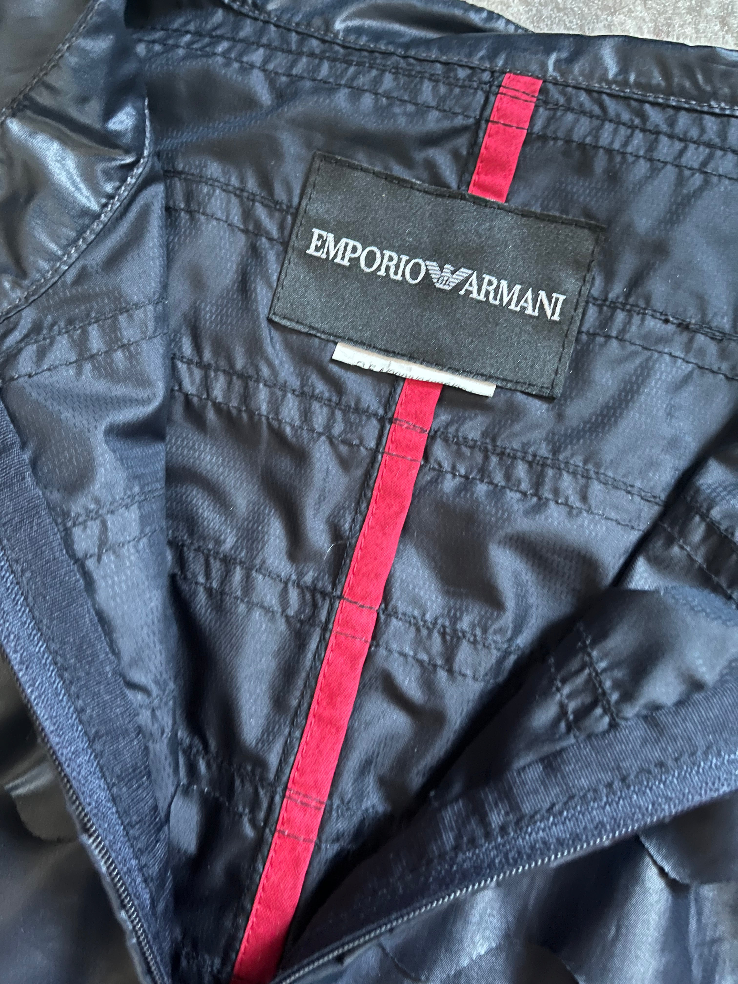 2015 秋冬 Emporio Armani 海军蓝浮雕防水风衣 (S/M) 