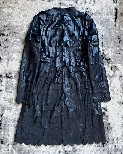 AW2015 Emporio Armani Navy Relief Waterproof Trench (S/M)