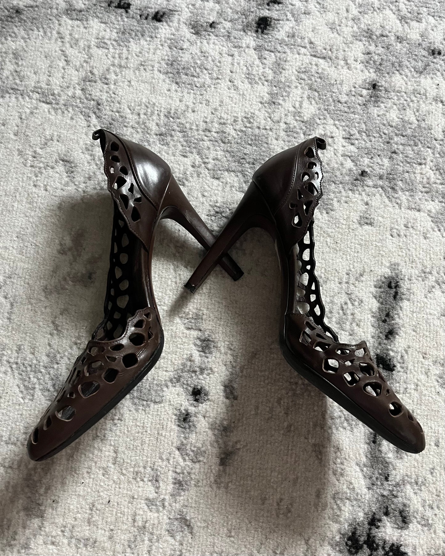 Jil Sander Quill Harmony Brown Sophisticated Heels (40eu/us7)