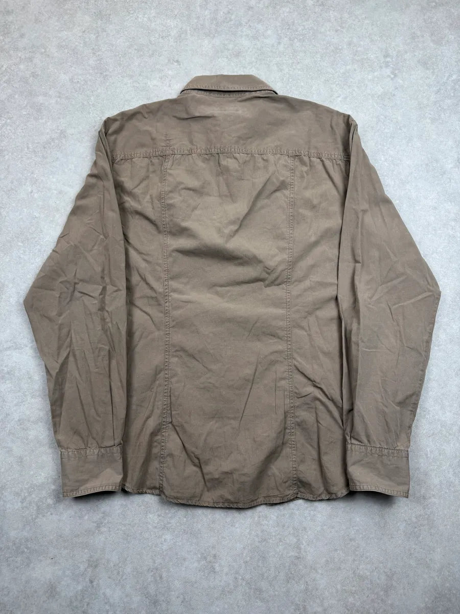 SS2003 Dolce & Gabbana Taupe Military Utility Pocket Shirt GeaABDVL 6
