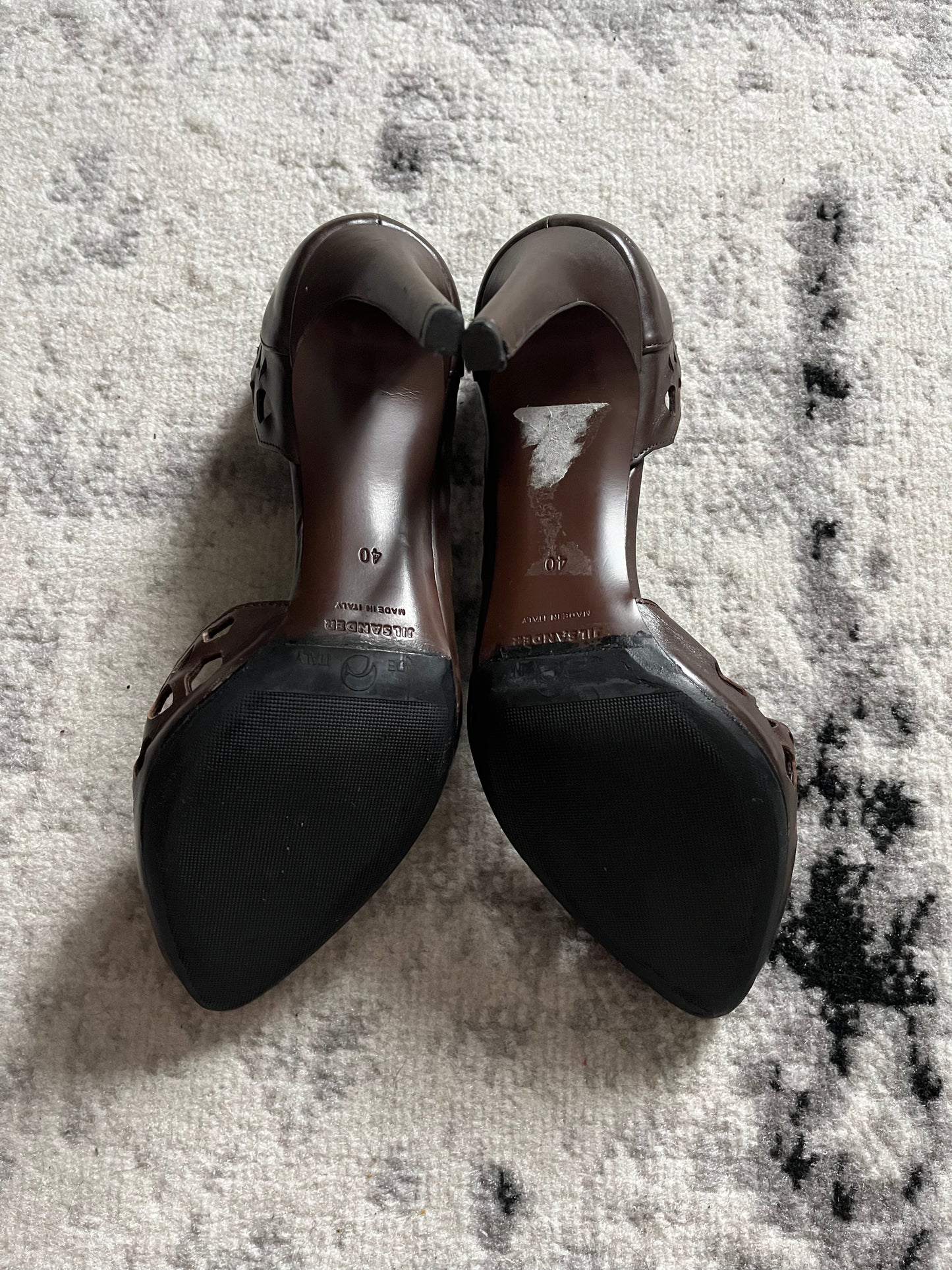 Jil Sander Quill Harmony Brown Sophisticated Heels (40eu/us7)