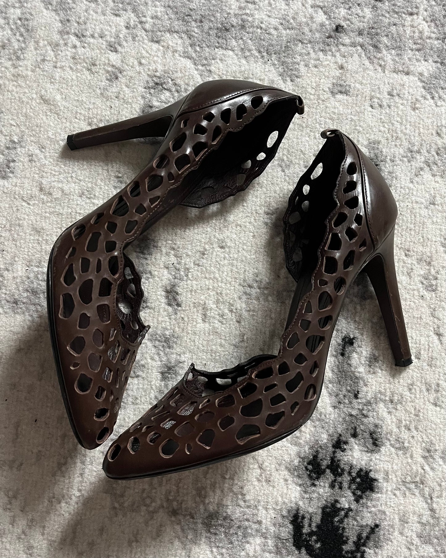 Jil Sander Quill Harmony Brown Sophisticated Heels (40eu/us7)