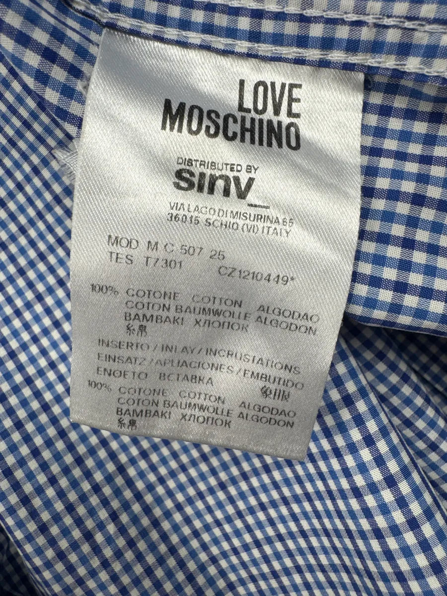 Love Moschino Blue Graphic Logo Shirt DLmuyycq 10
