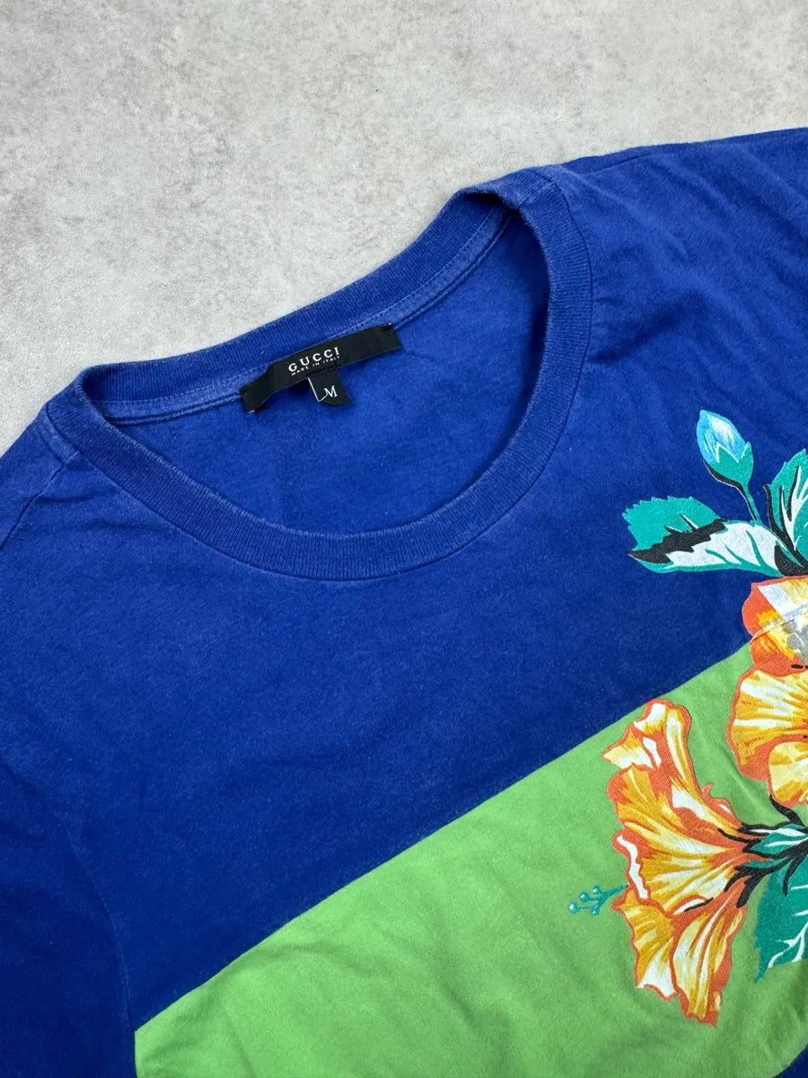 SS2009 Gucci Blue Floral T-Shirt by Frida Giannini zTuIehNH 9