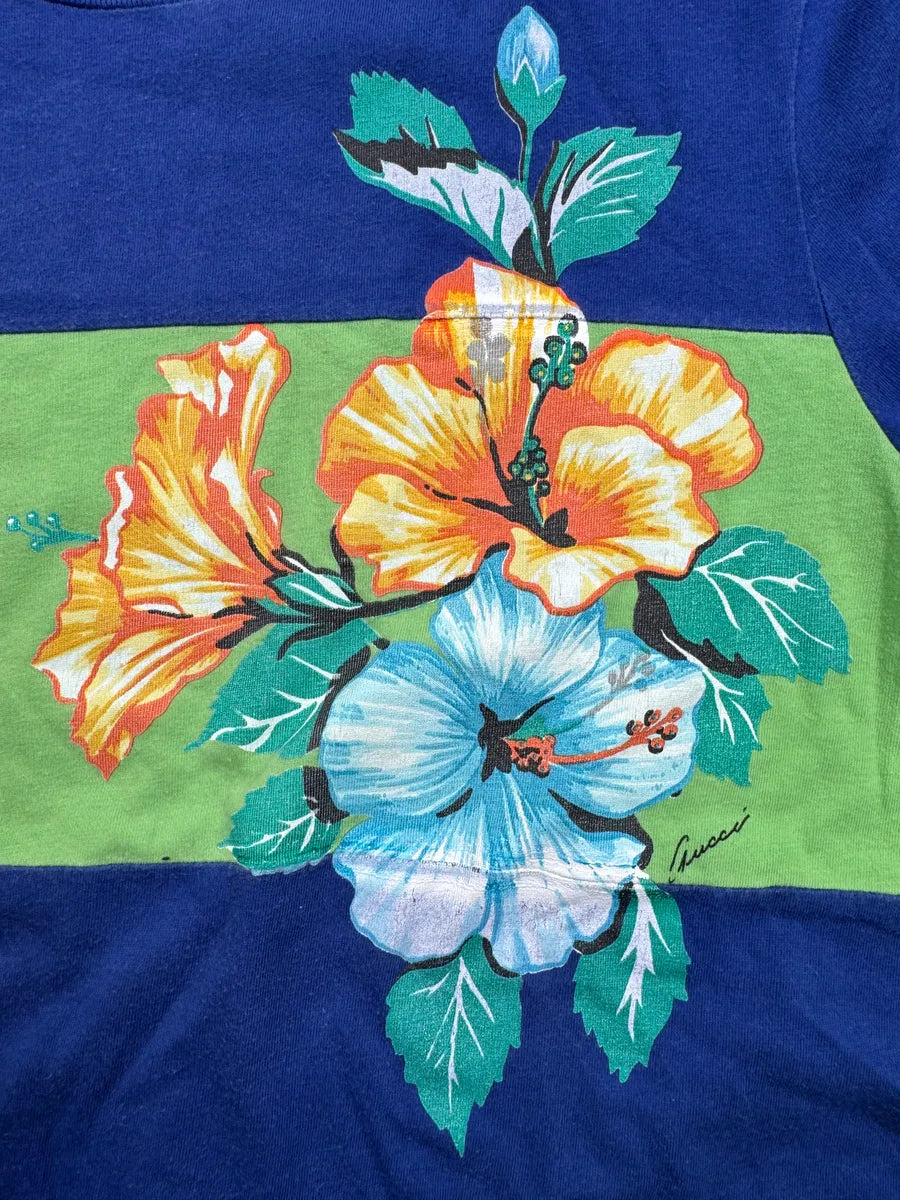 SS2009 Gucci Blue Floral T-Shirt by Frida Giannini zTuIehNH 6