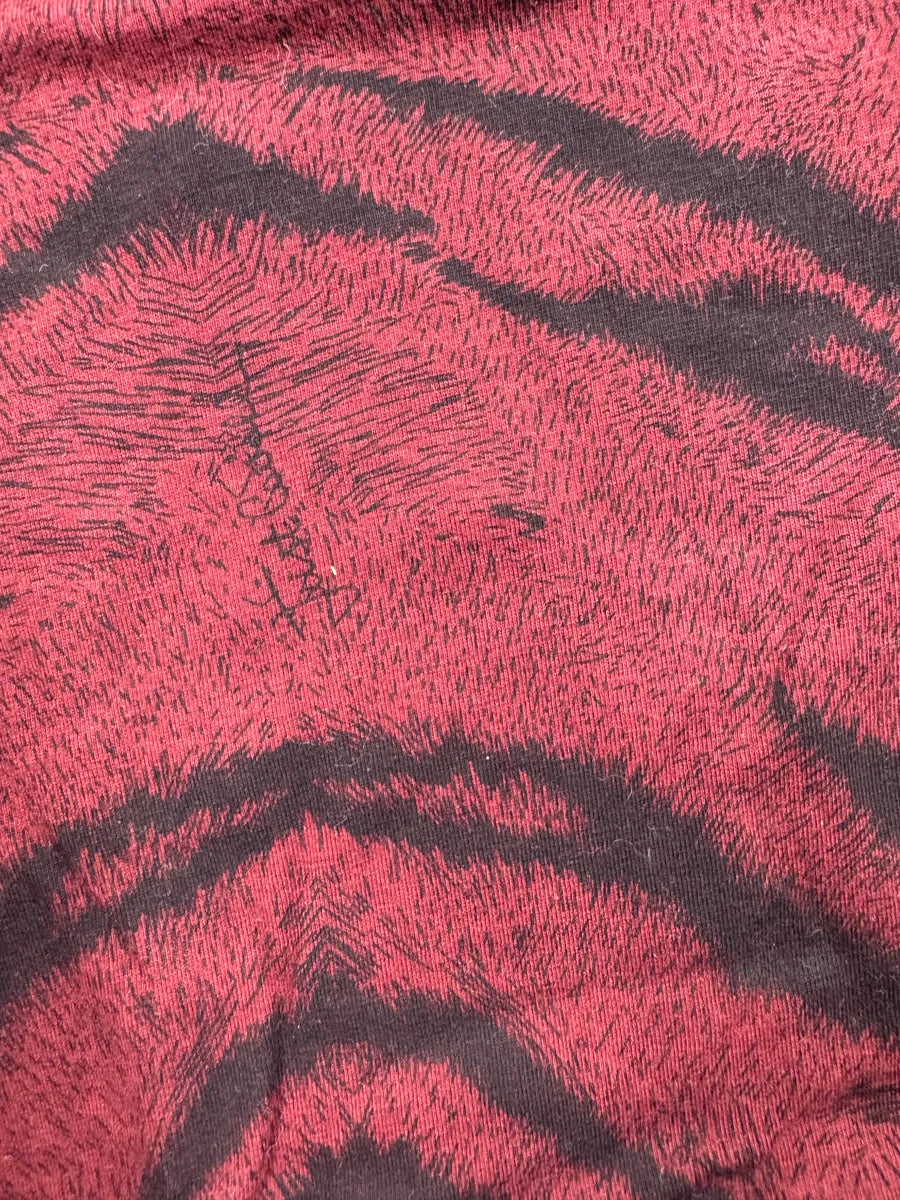 2010s Cavalli Red Striped Animal-Print Longsleeve OirLOea 5