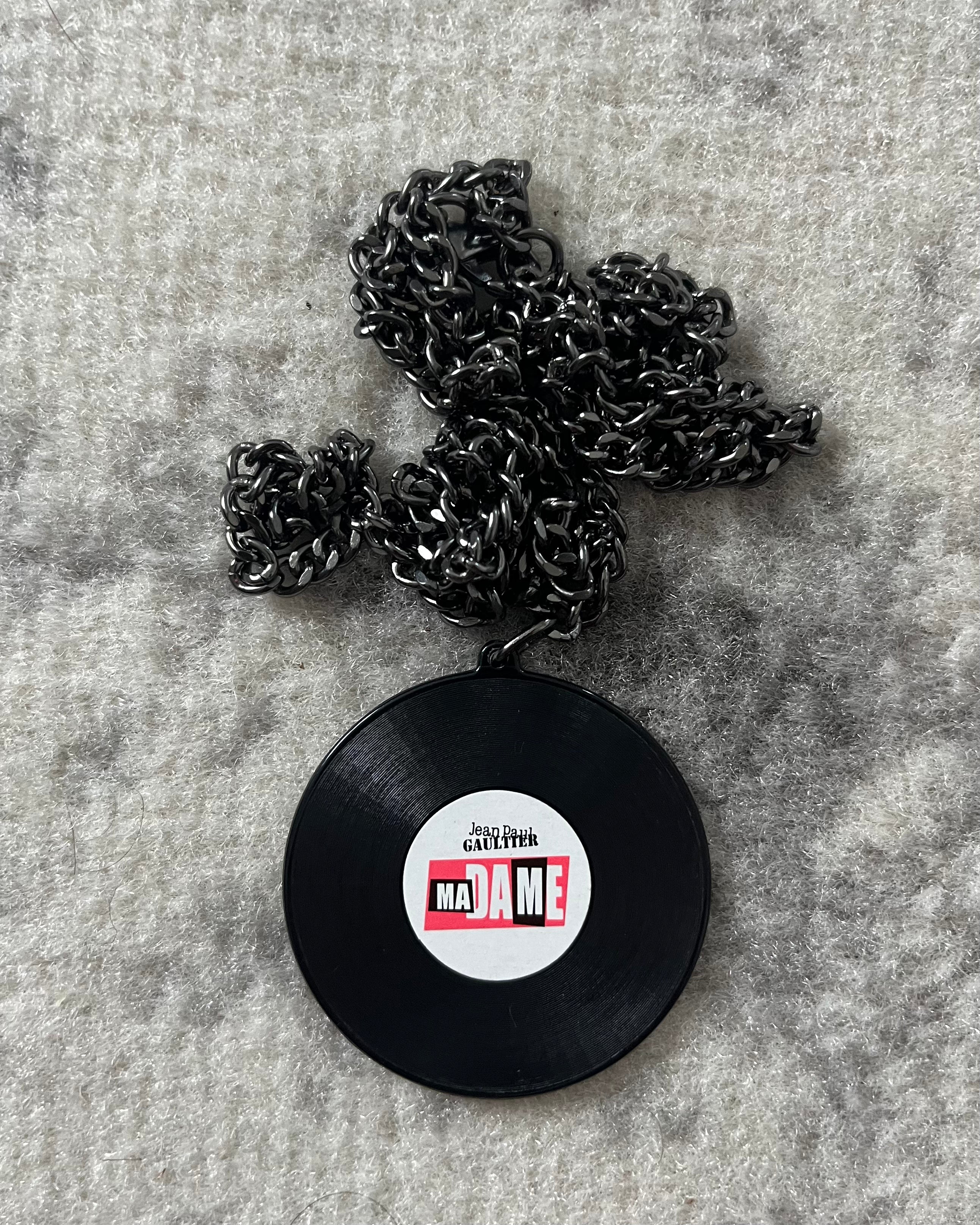 Jean Paul Gaultier Vinyl Pendant Necklace