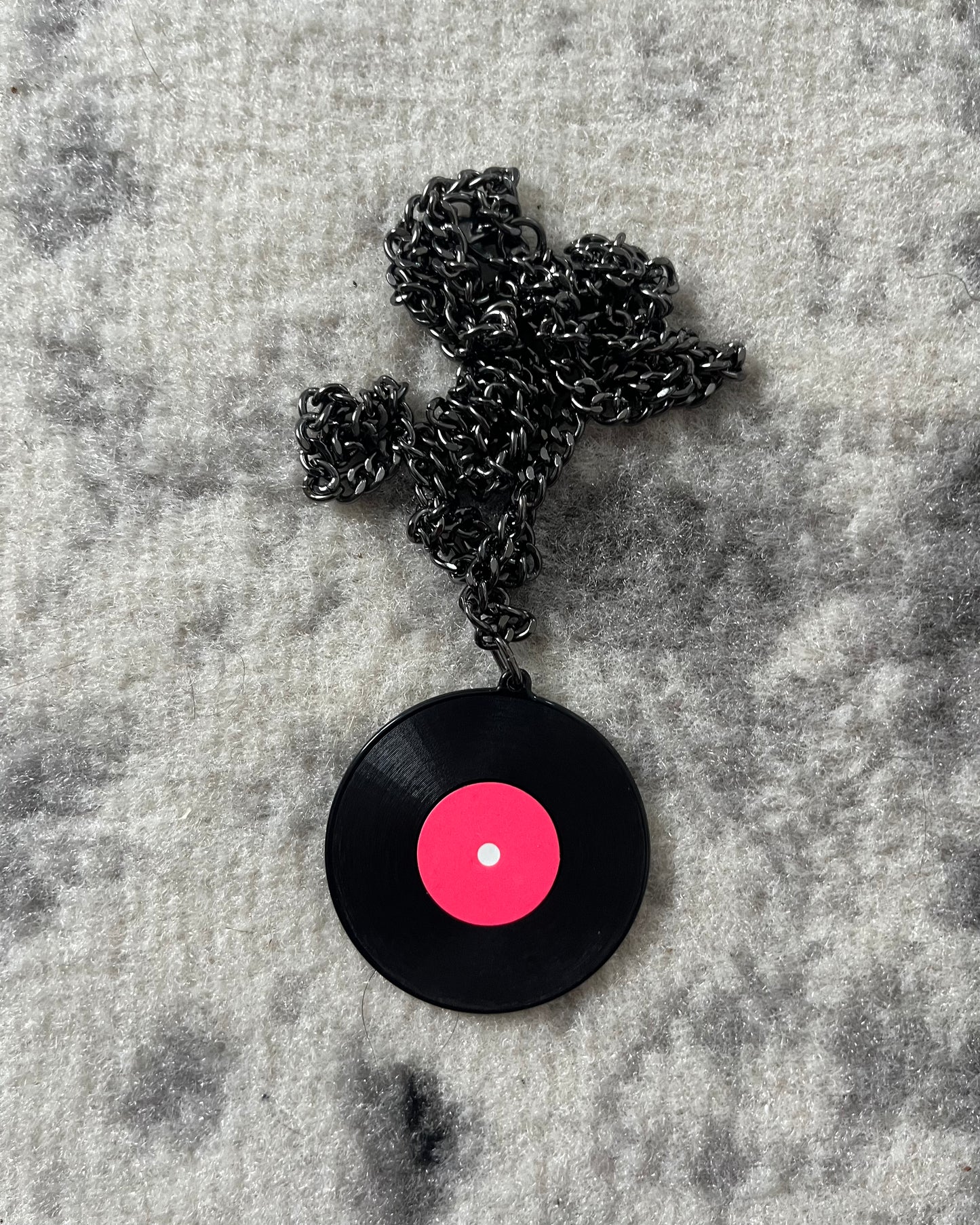 Jean Paul Gaultier Vinyl Pendant Necklace