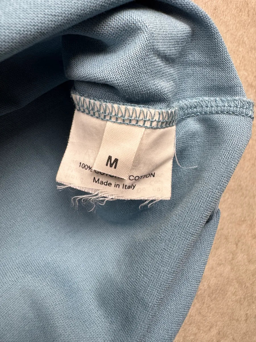 2000s Yves Saint Laurent Blue Signature Logo T-Shirt CYDKwppX 7