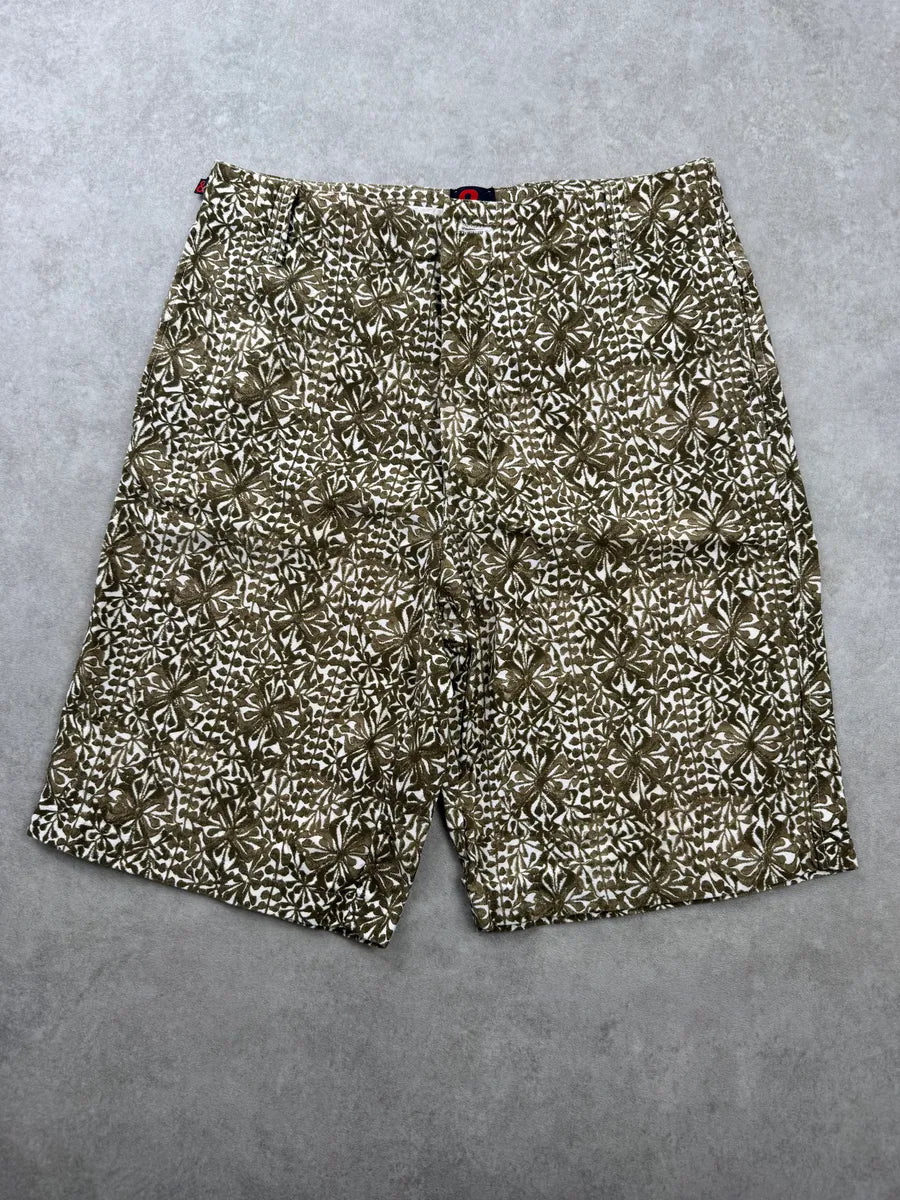 SS1999 Dolce & Gabbana Olive Floral Shorts cExSOXp 0