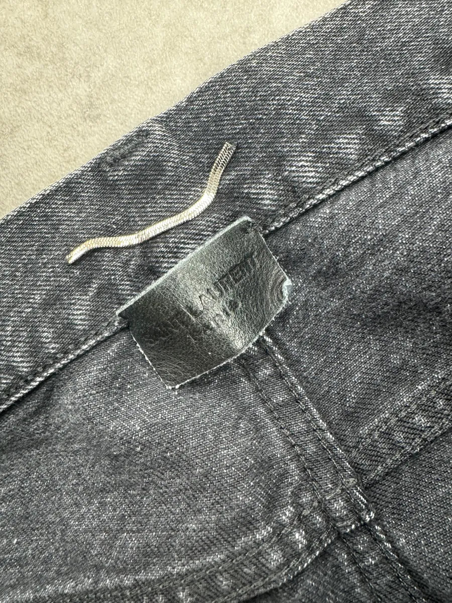 Saint Laurent Grey Faded Denim Universite Patch Jeans jywtlWtL 9