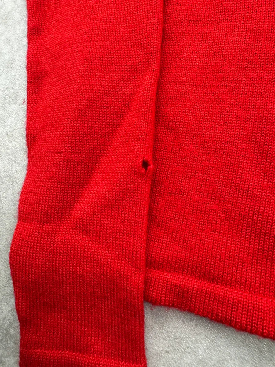 2000s Jean Paul Gaultier Red Wool Logo Sweater WEaVFIg 6