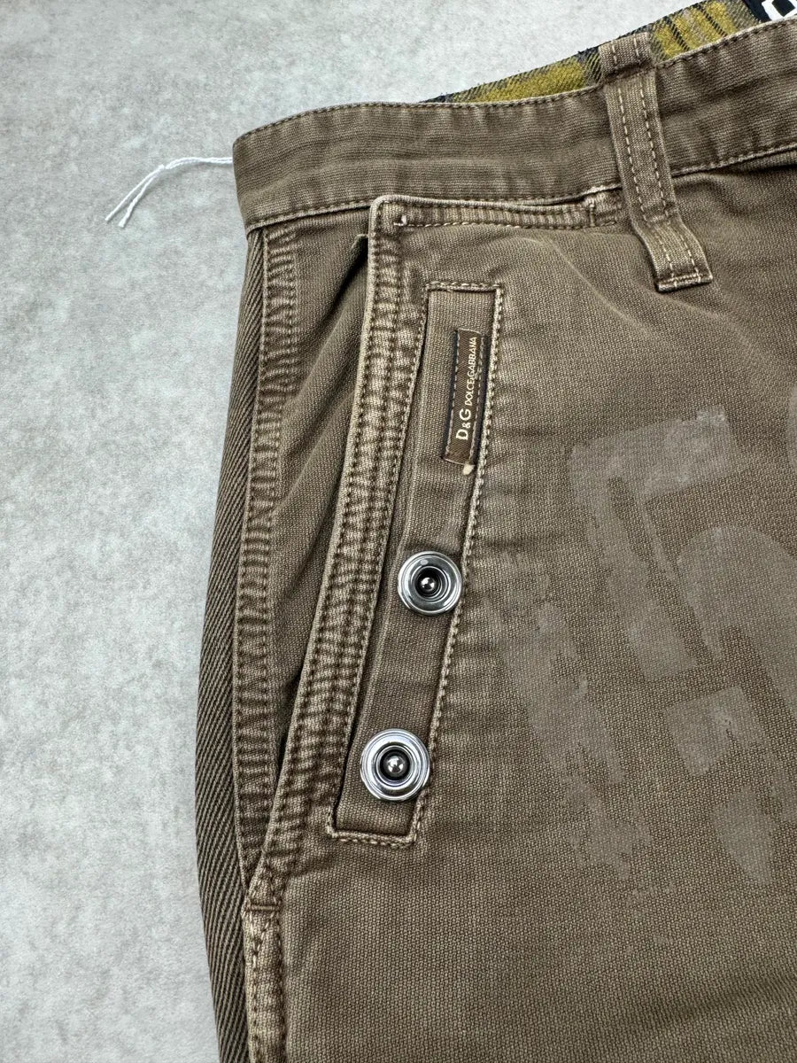 AW2004 Dolce & Gabbana Taupe Brown Utility Cargo Pants ecAoEOF 5