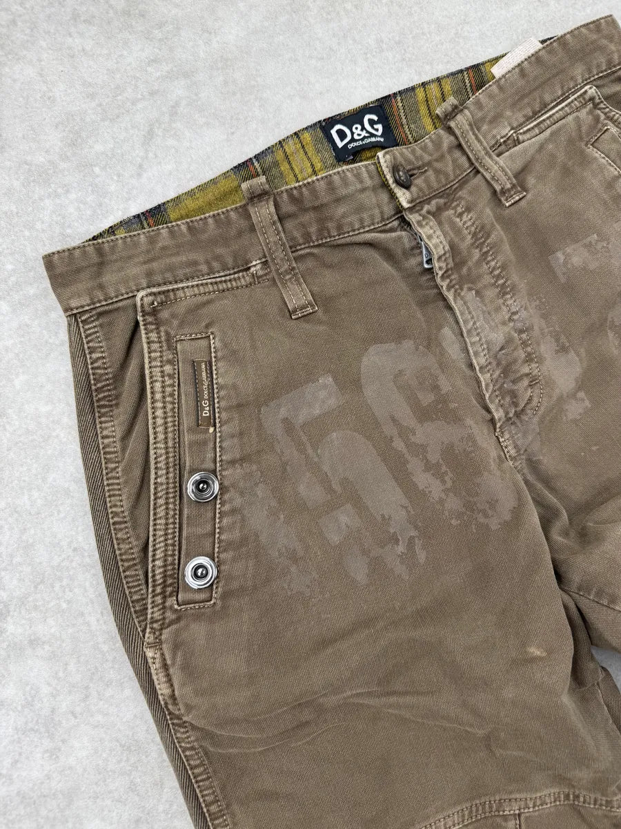 AW2004 Dolce & Gabbana Taupe Brown Utility Cargo Pants ecAoEOF 11
