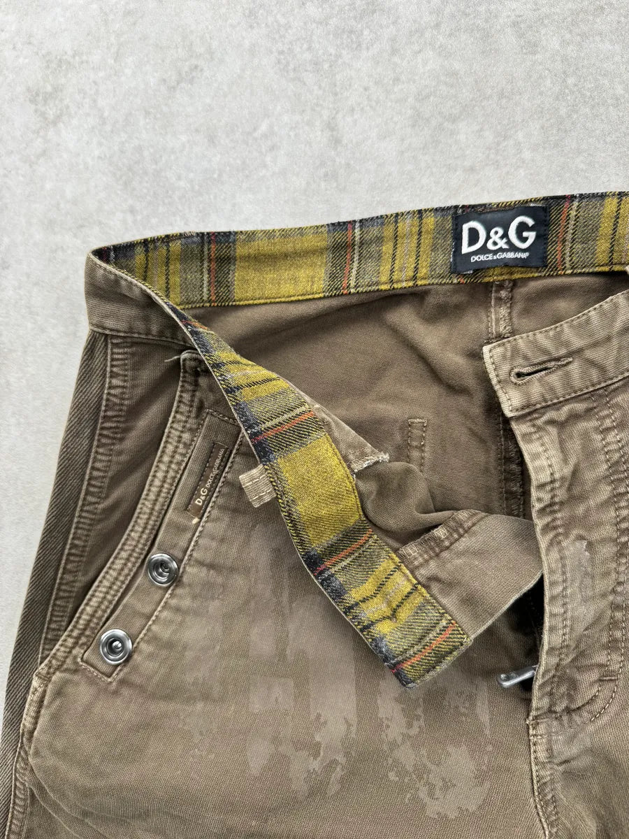 AW2004 Dolce & Gabbana Taupe Brown Utility Cargo Pants ecAoEOF 15